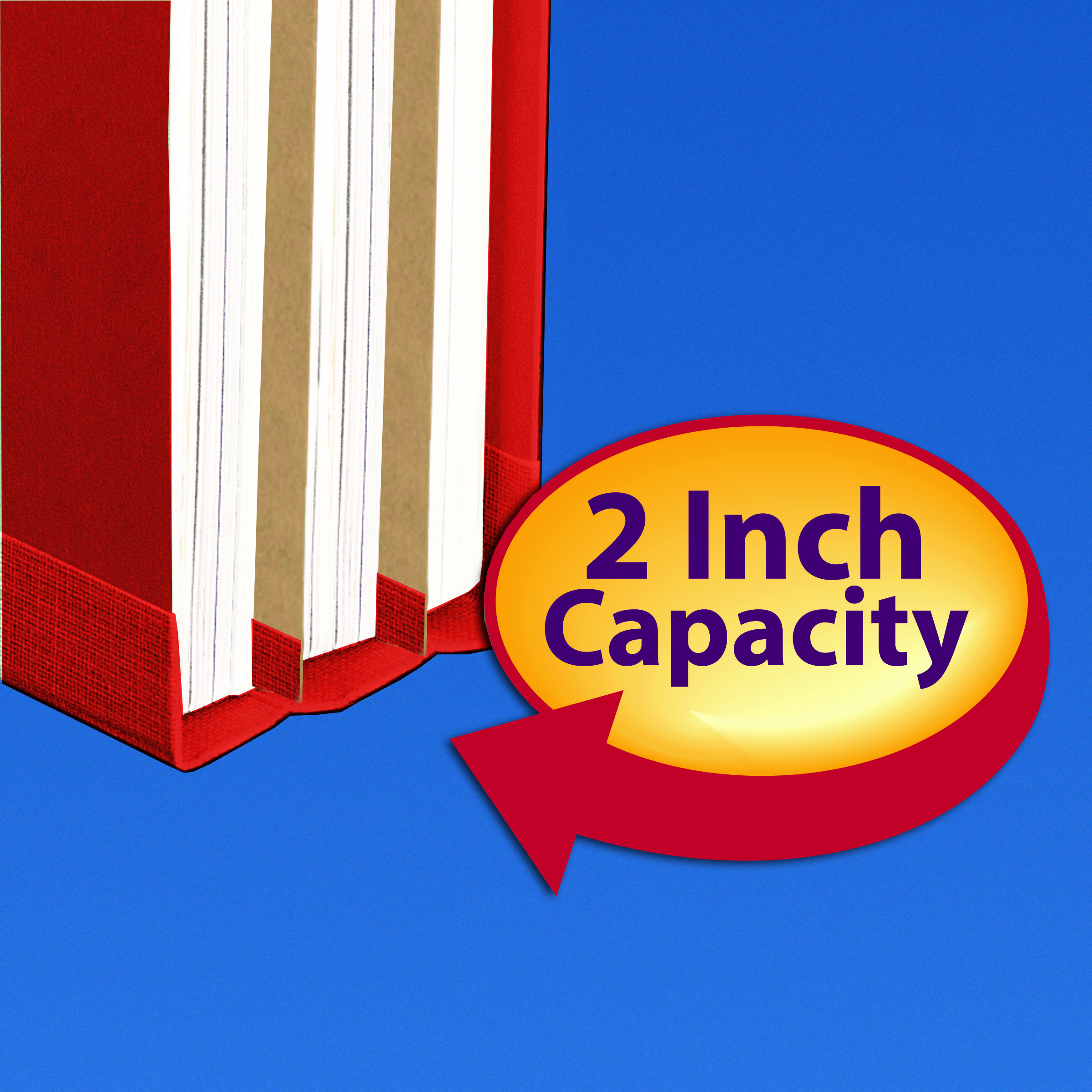 Smead 19082  Pressboard Classification File Folder with Wallet Divider and SafeSHIELD Fasteners, 2 Dividers, Legal Size, Bright Red (19082)