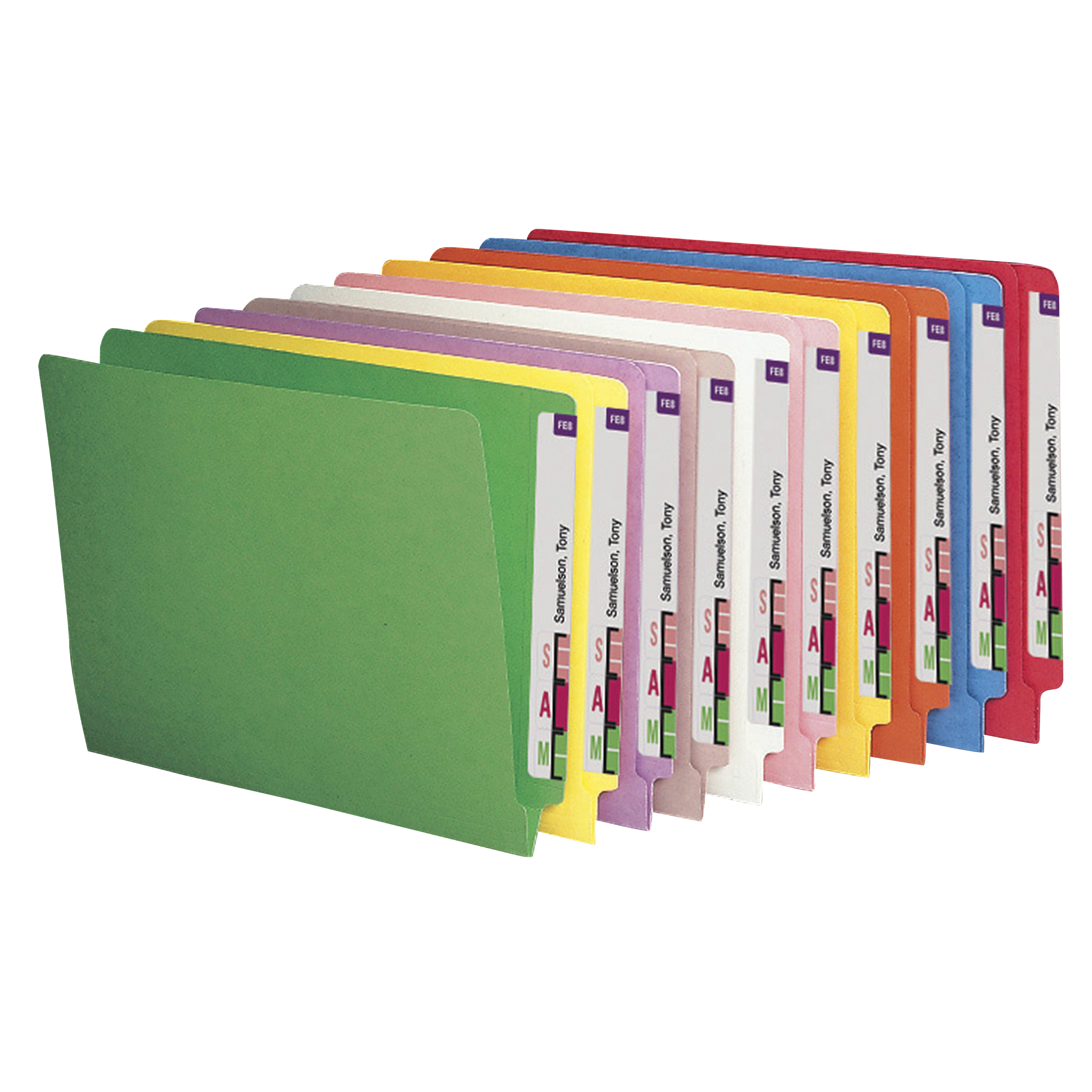 Smead 25710  Colored End Tab File Folder, Shelf-Master Reinforced Straight-Cut Tab, Letter Size, Red, 100 per Box (25710)