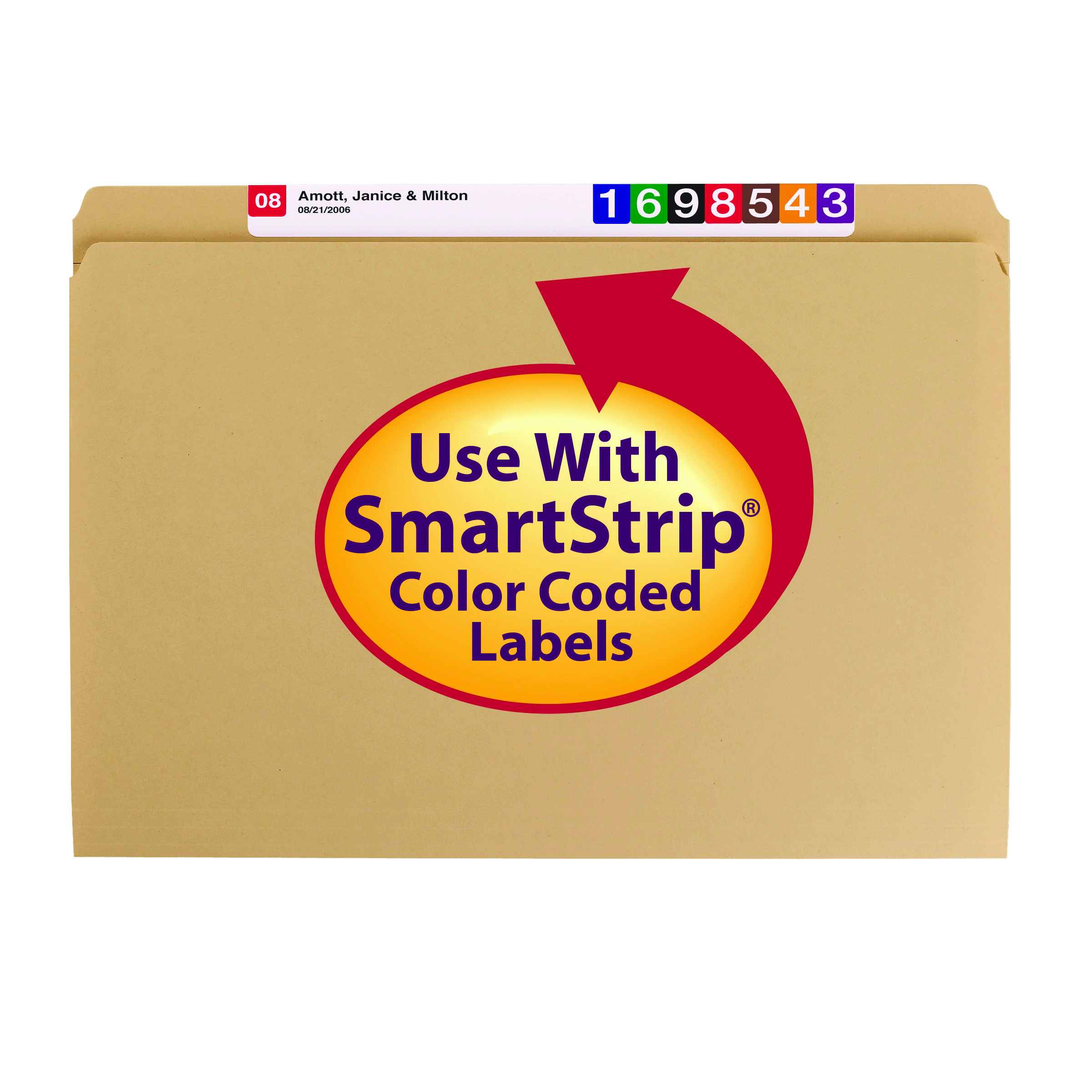 Smead 15710  File Folder, Reinforced Straight-Cut Tab, Legal Size, Kraft, 100 Per Box (15710)