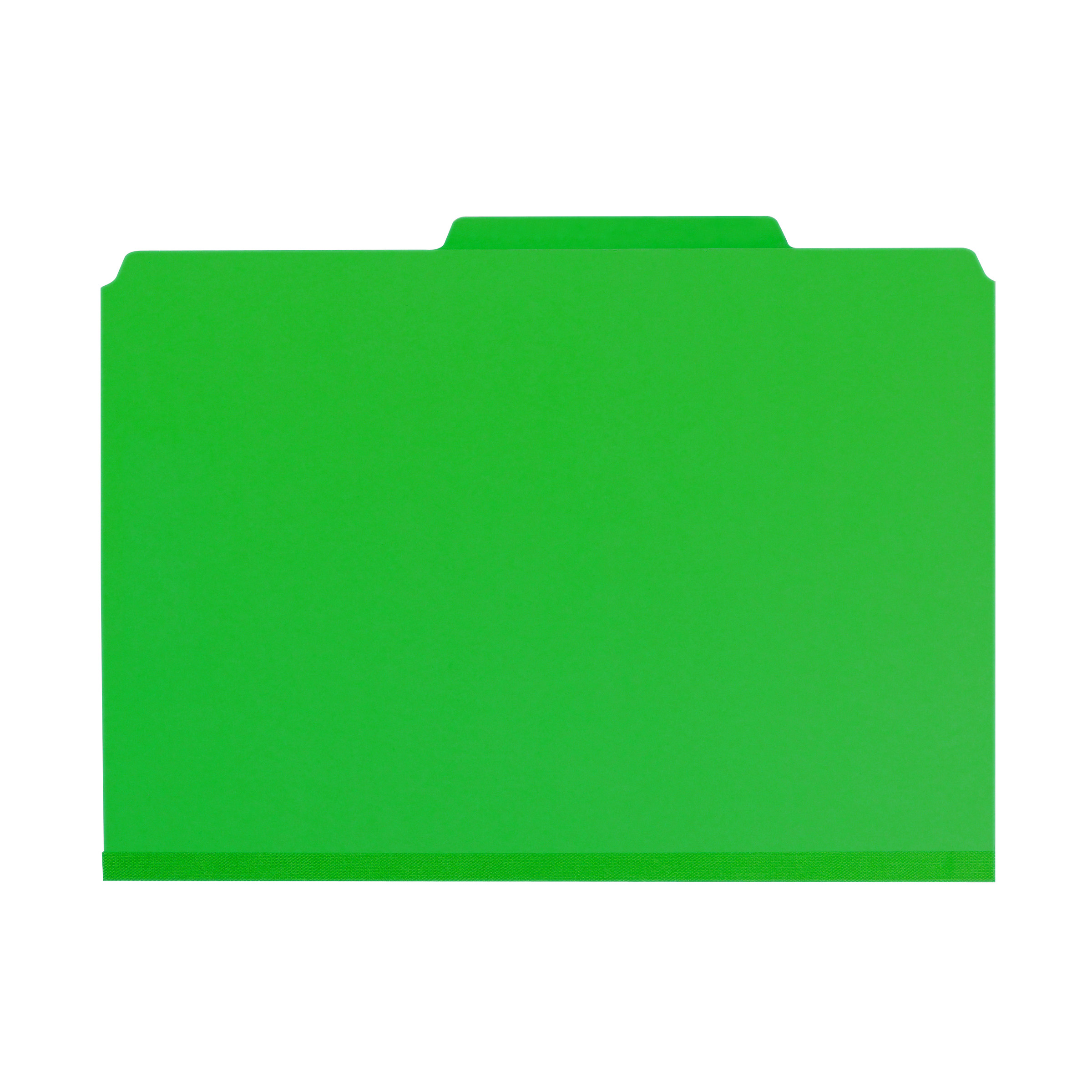 Smead 19938  Pressboard File Folder with SafeSHIELD Fasteners, 2 Fasteners, 1/3-Cut Tab, 2" Expansion, Legal Size, Green, 25 per Box (19938)