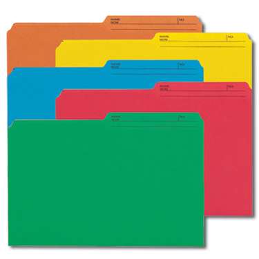 Smead 15394  Reversible File Folder, 1/2-Cut Tab, Legal Size, Assorted Colors, Total of 300