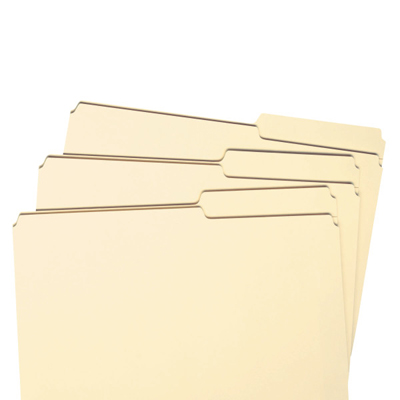 Smead 15386  Guide Height File Folder, Reinforced 2/5-Cut Tab Right Position, Legal Size, Manila, 100 Per Box (15386)