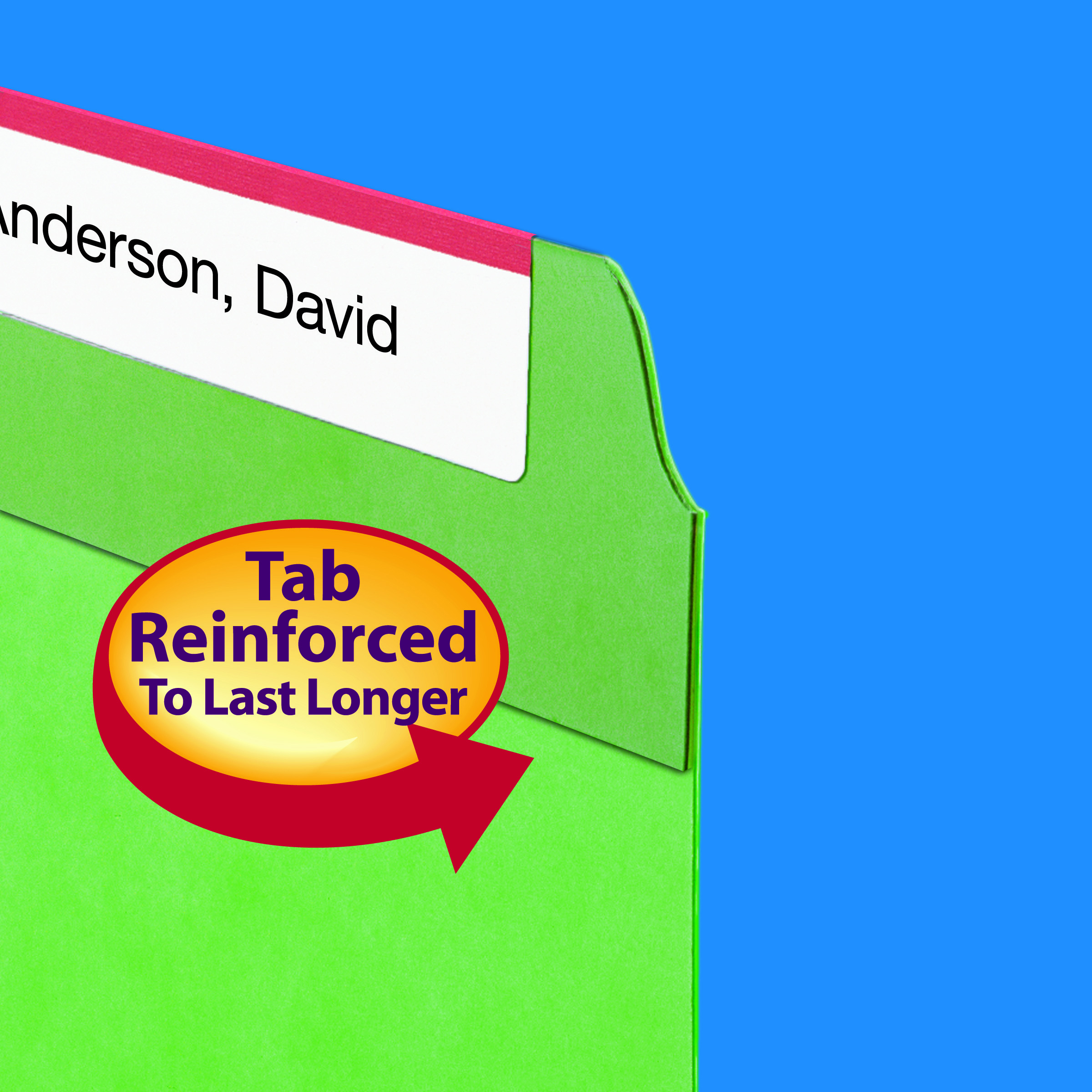 Smead 17110  File Folder, Reinforced Straight-Cut Tab, Legal Size, Green, 100 per Box (17110)