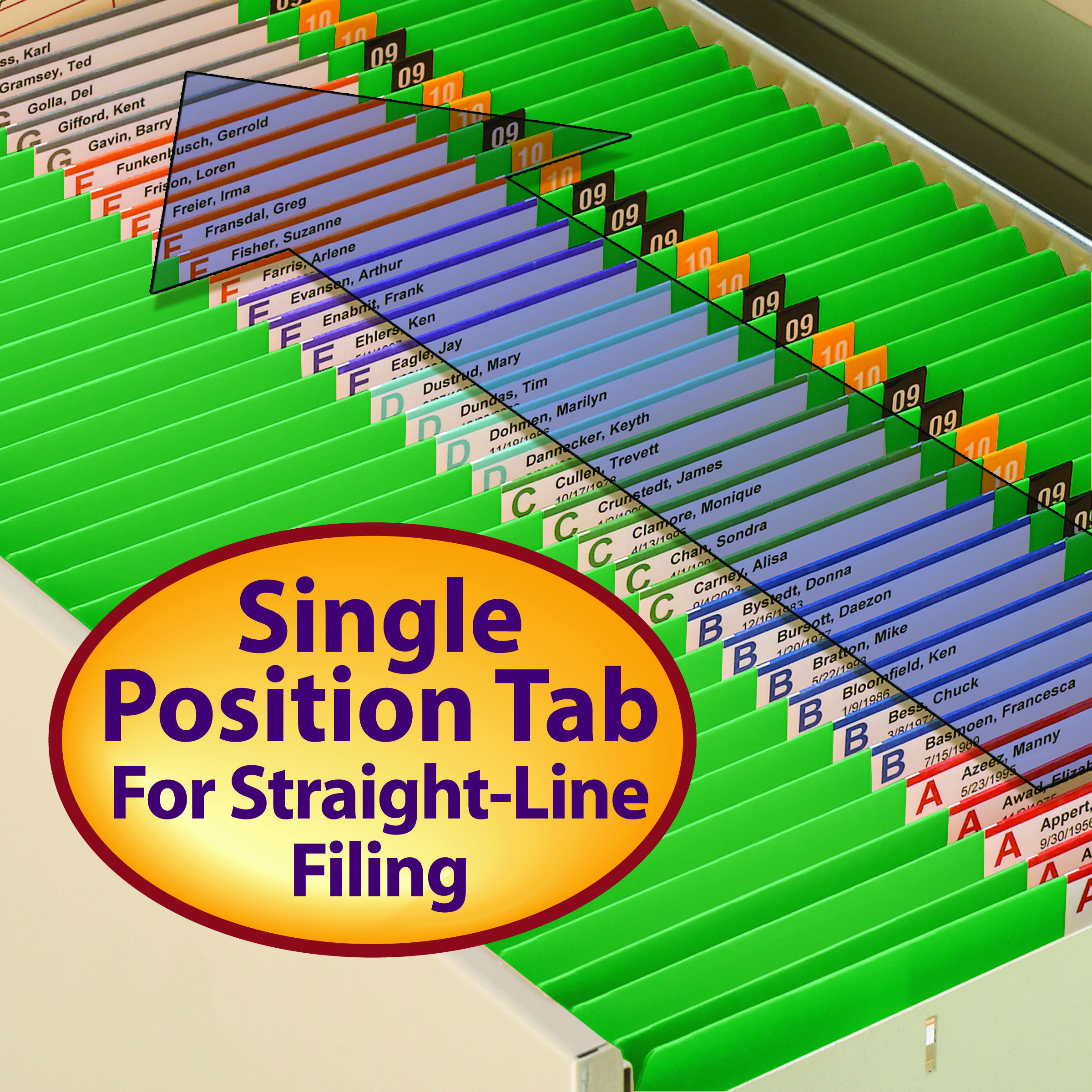 Smead 17110  File Folder, Reinforced Straight-Cut Tab, Legal Size, Green, 100 per Box (17110)