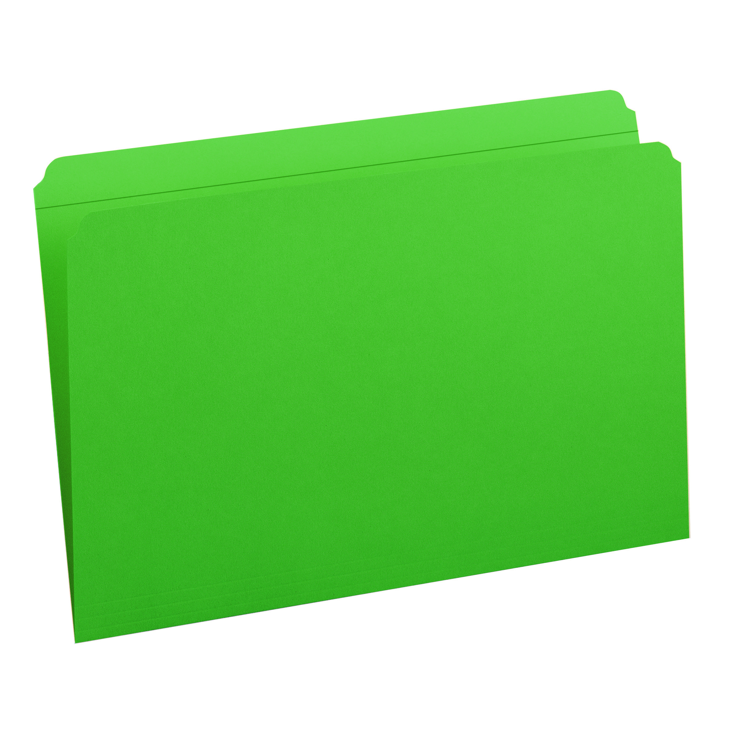 Smead 17110  File Folder, Reinforced Straight-Cut Tab, Legal Size, Green, 100 per Box (17110)