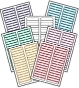Color Coded Laser/Inkjet File Folder Labels - Tan -  - 3-7/16" W x 2/3" H750 Labels Per Pack