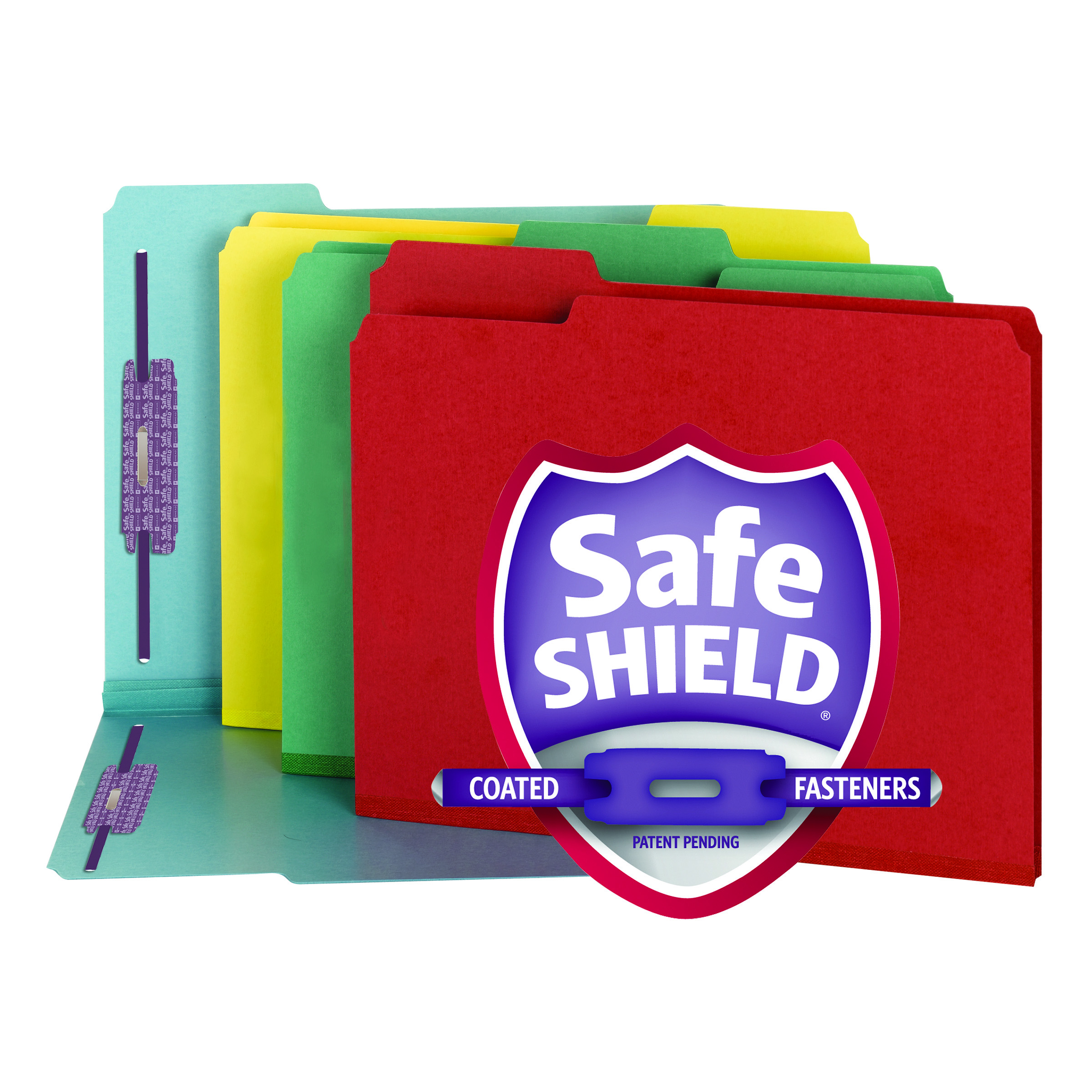 Smead 14939  Pressboard Fastener File Folder with SafeSHIELD Fasteners, 2 Fasteners, 1/3-Cut Tab, 2" Expansion, Letter Size, Yellow (14939) - Total of 125