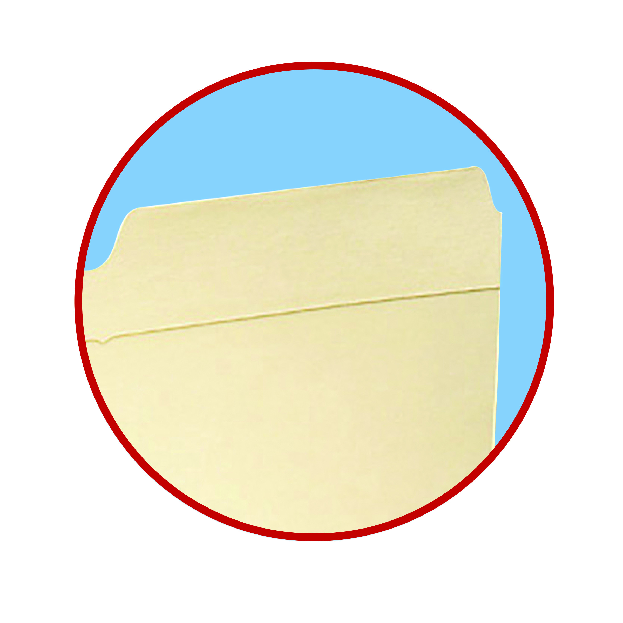 Smead 14538 Top Tab with 2 Embedded Fasteners in Positions 1 & 3, Reinforced 1/3-Cut Tab in Right Position Only, Letter Size, Manila - 50/Box