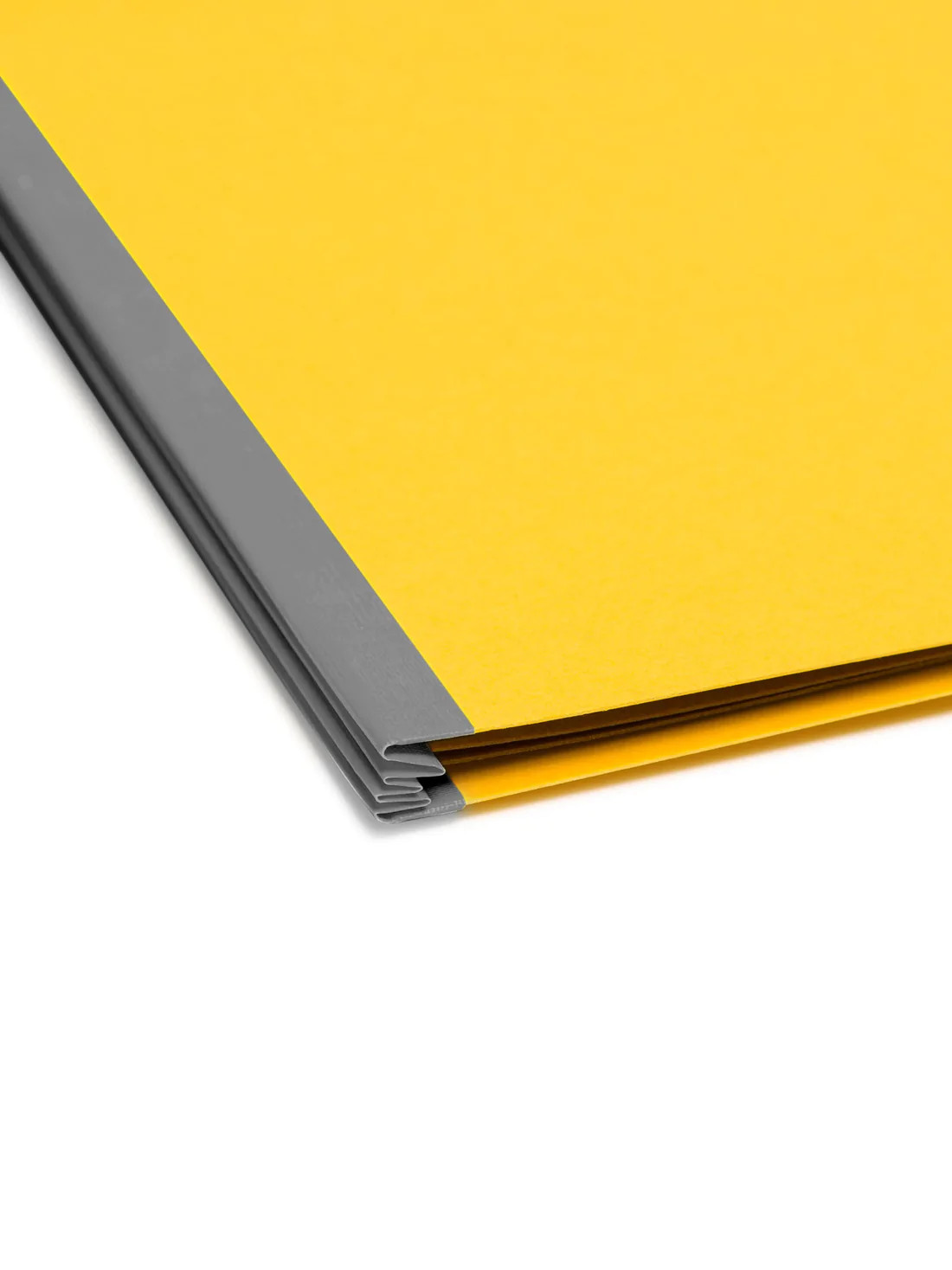 Smead 14098  Pressboard Classification File Folder with SafeSHIELD Fasteners, 3 Dividers, 3" Expansion, Letter Size, Yellow (14098)