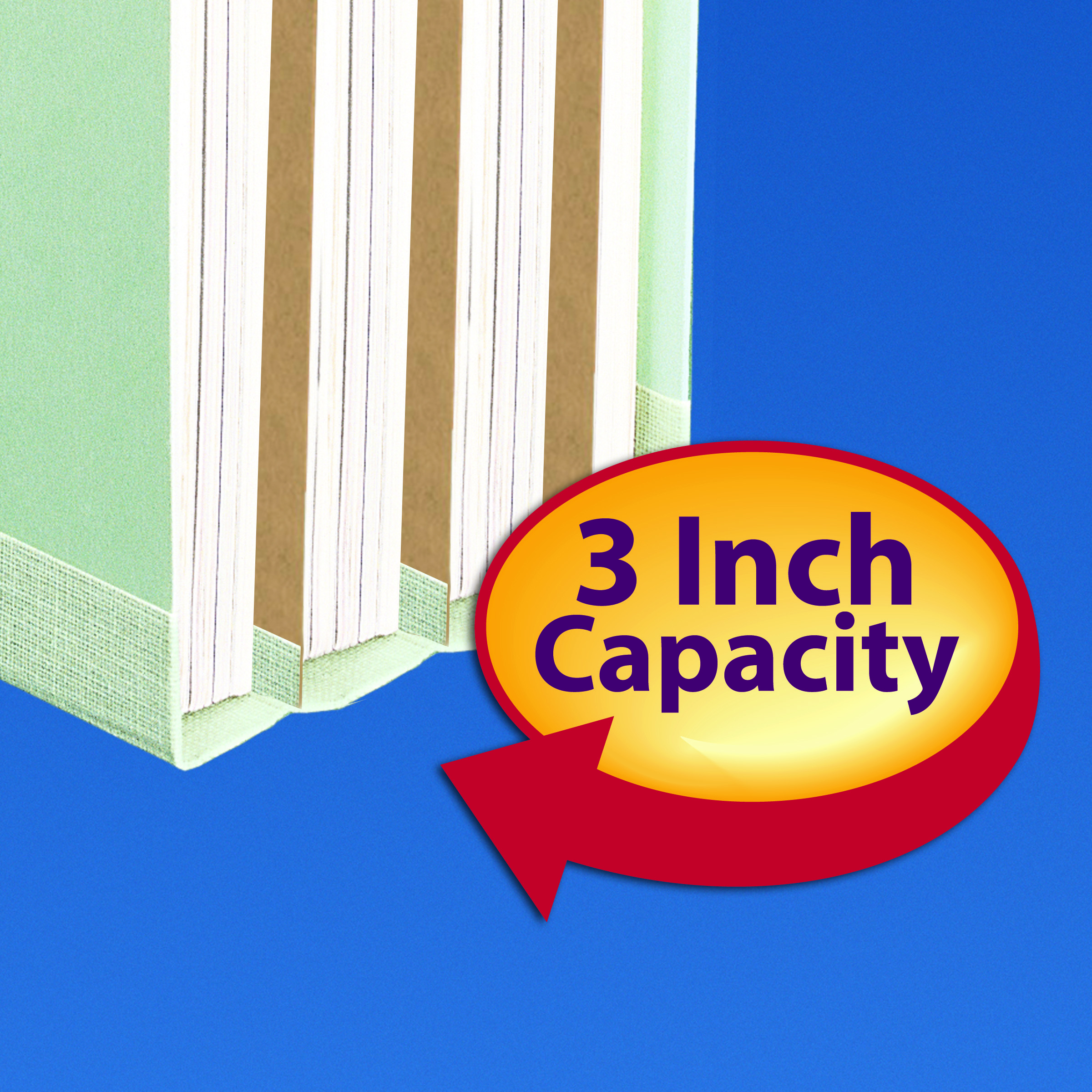 Smead 14093  100% Recycled Pressboard Classification File Folder, 3 Dividers, 3" Expansion, Letter Size, Gray/Green (14093)