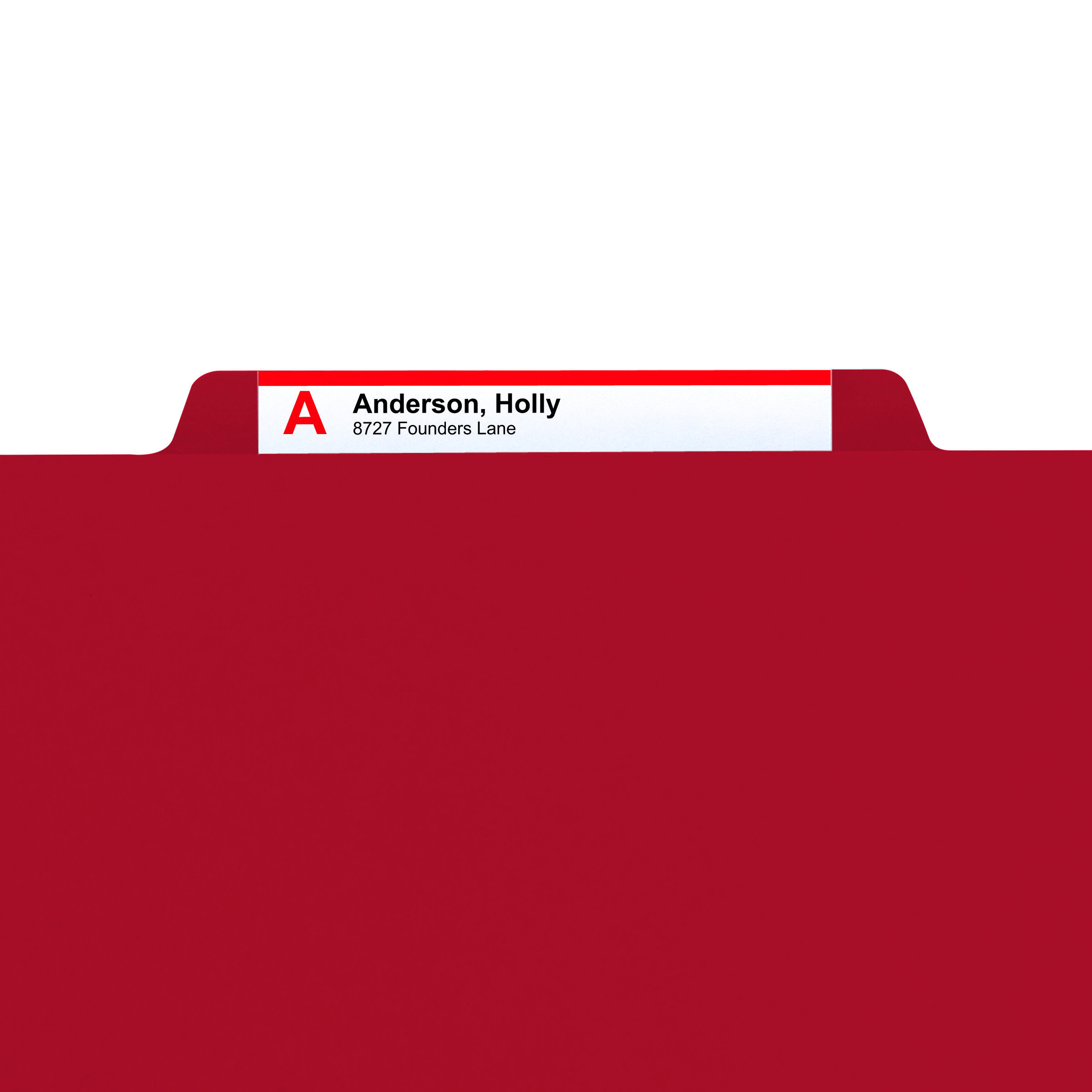 Smead 14003  Classification File Folder, 2 Divider, 2" Expansion, Letter Size, Red, Total of 50