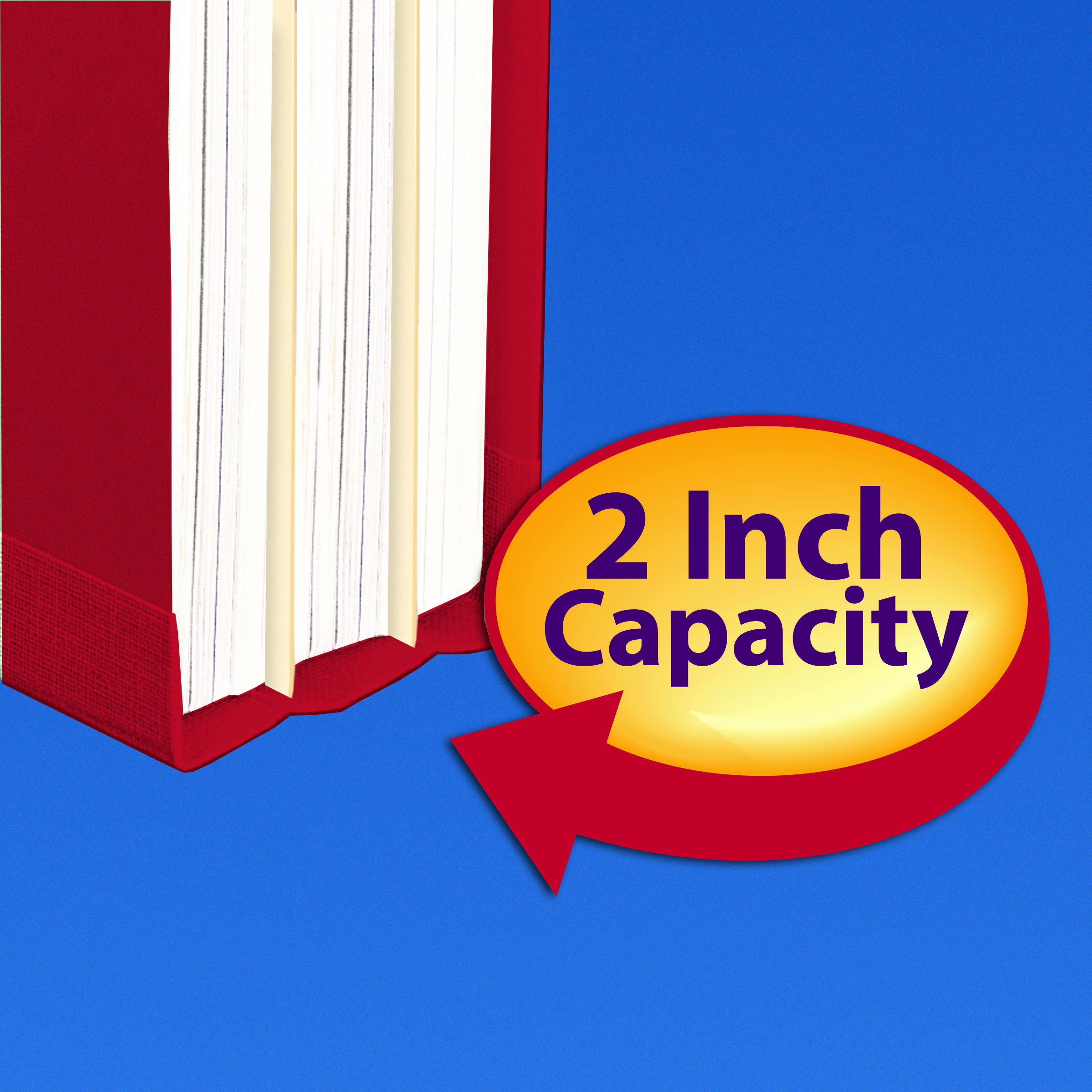 Smead 14003  Classification File Folder, 2 Divider, 2" Expansion, Letter Size, Red, Total of 50