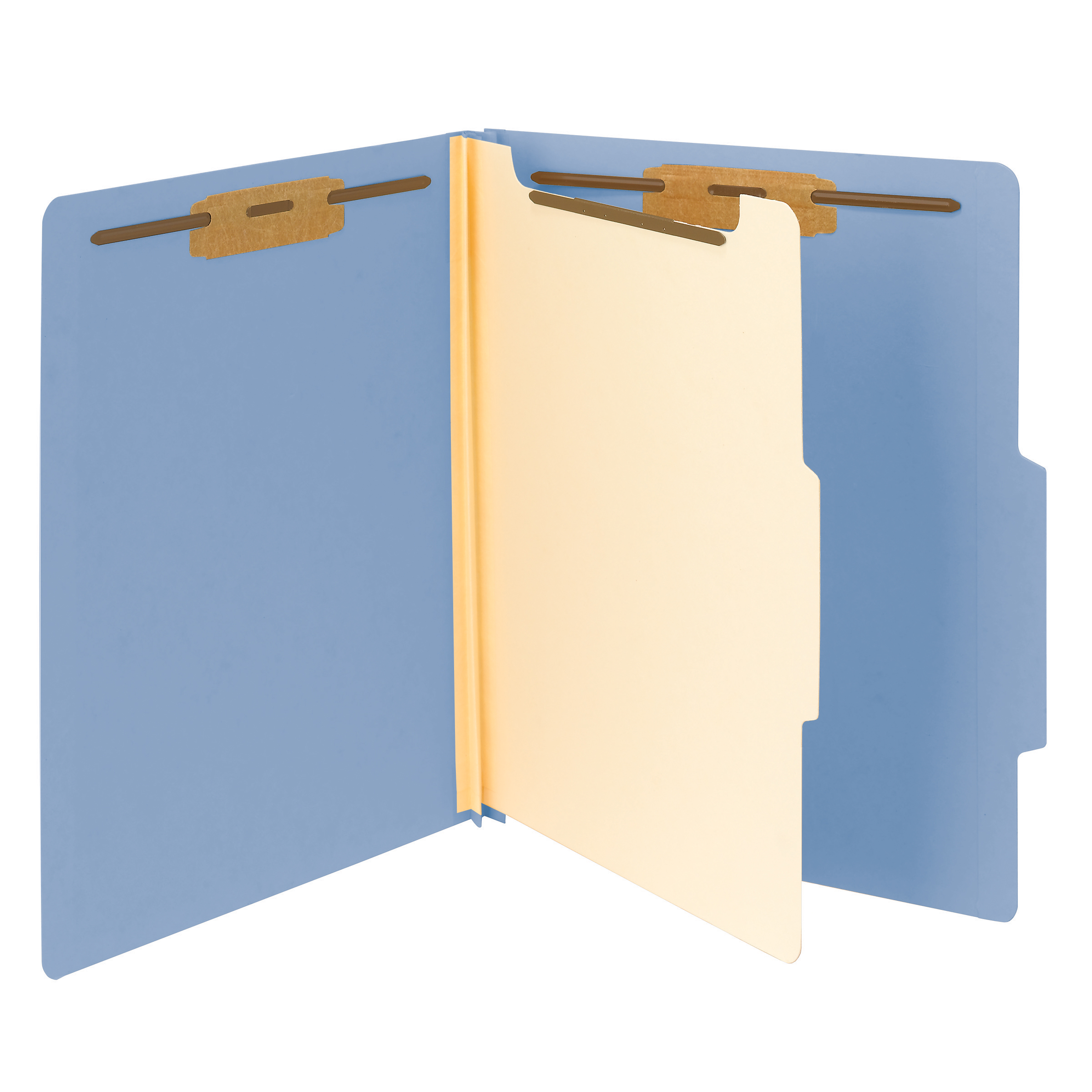 Smead 13701  Classification File Folder, 1 Divider, 2" Expansion, Letter Size, Blue, Total of 50
