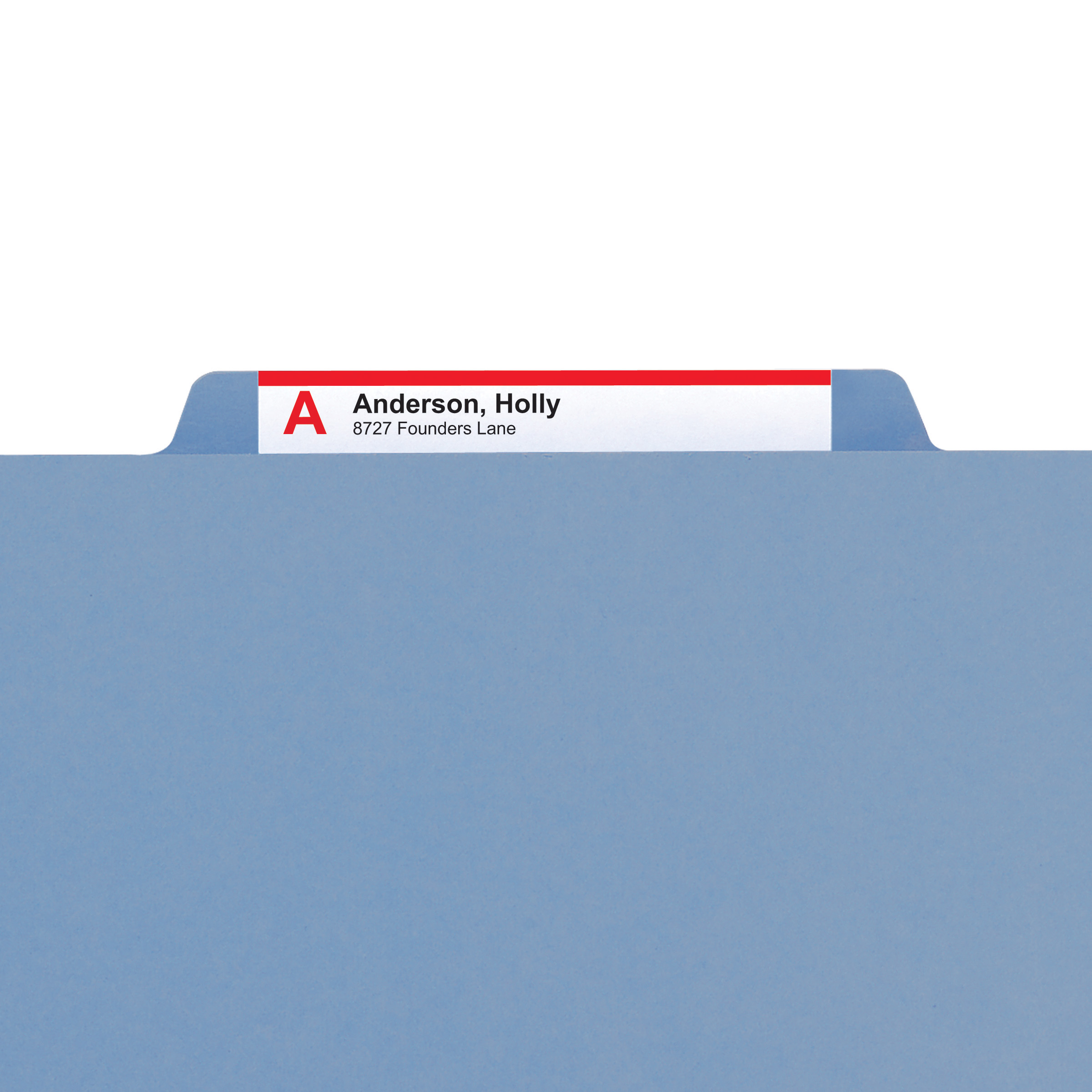 Smead 13701  Classification File Folder, 1 Divider, 2" Expansion, Letter Size, Blue, Total of 50