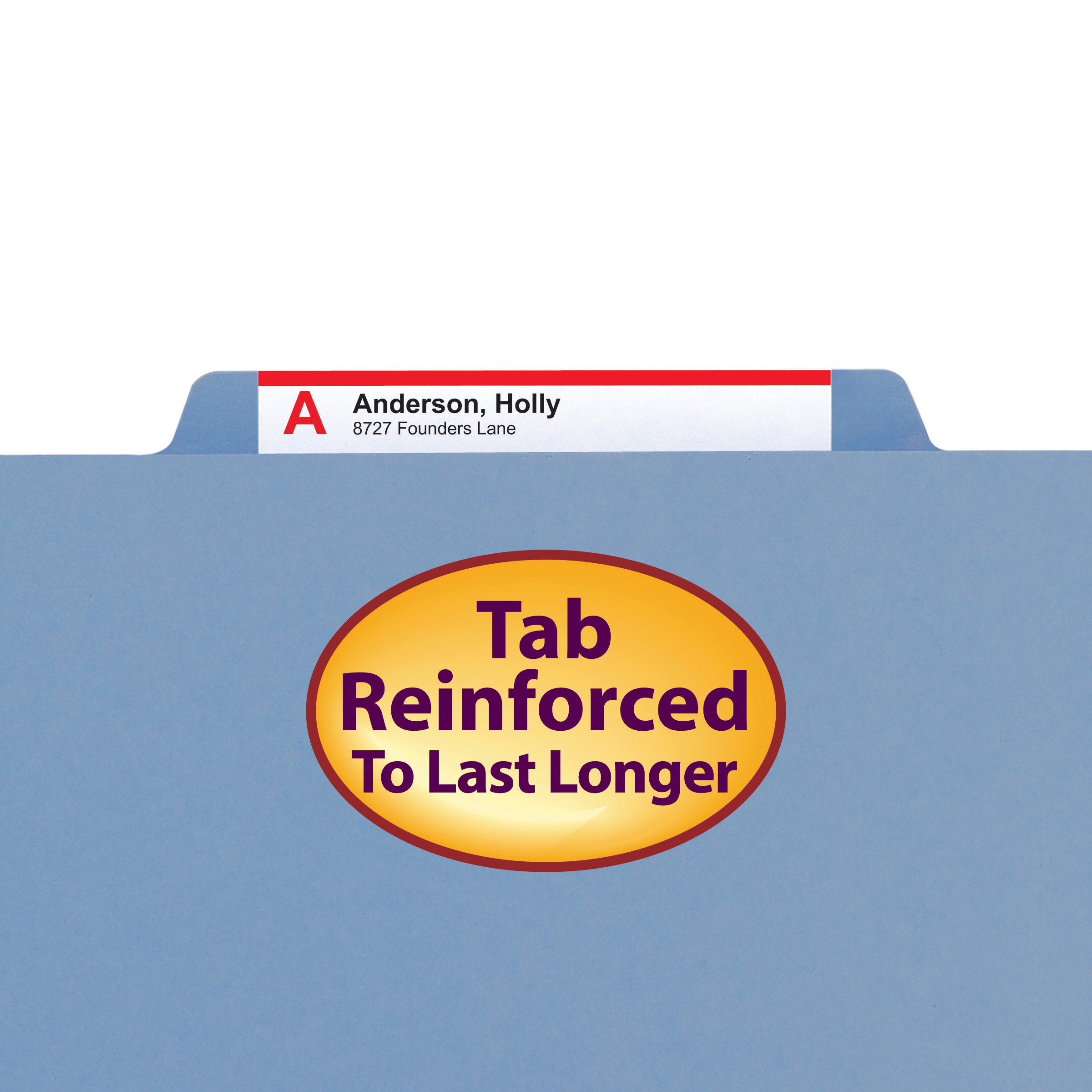 Smead 13701  Classification File Folder, 1 Divider, 2" Expansion, Letter Size, Blue, Total of 50