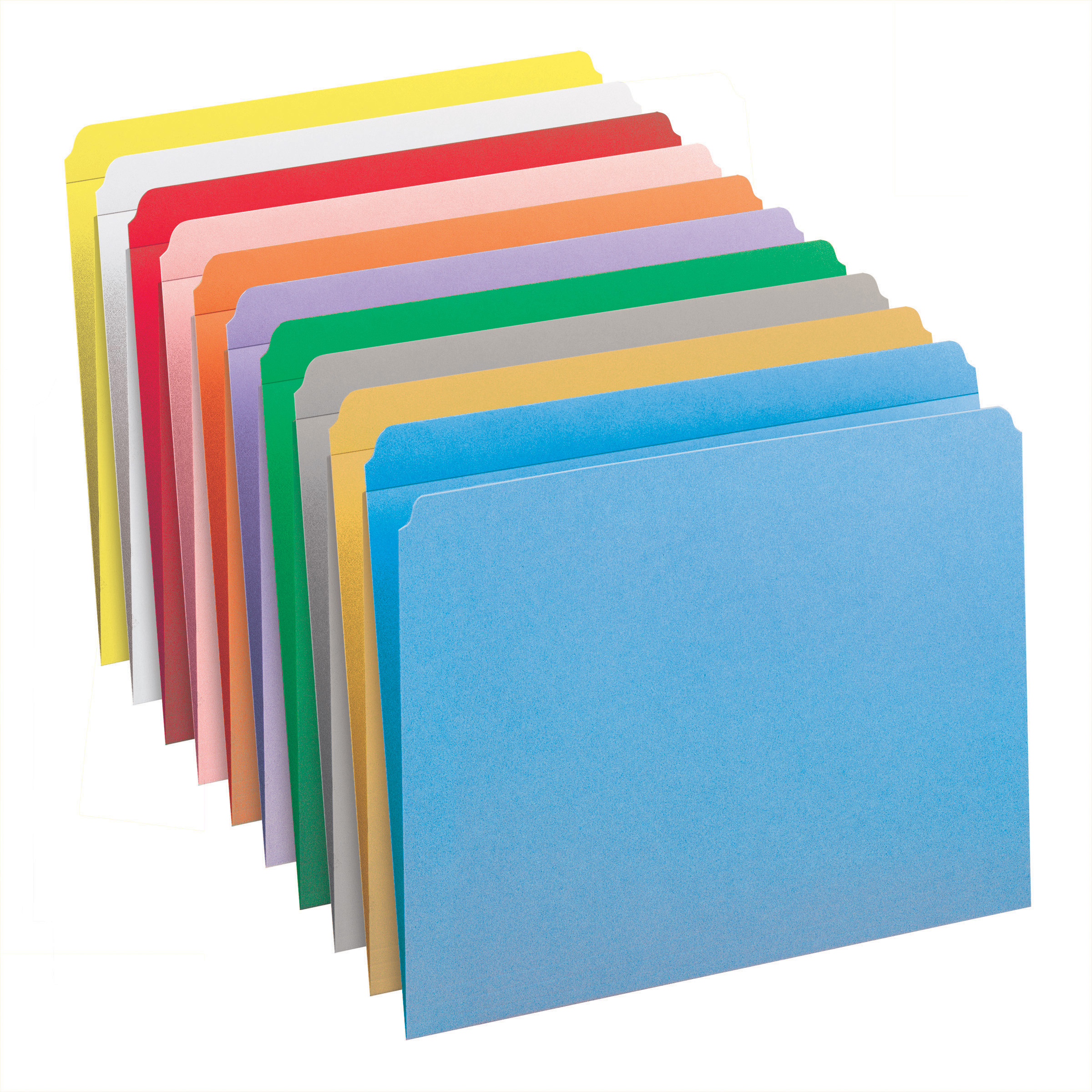 Smead 12910  File Folder, Reinforced Straight-Cut Tab, Letter Size, Yellow, 100 per Box (12910)