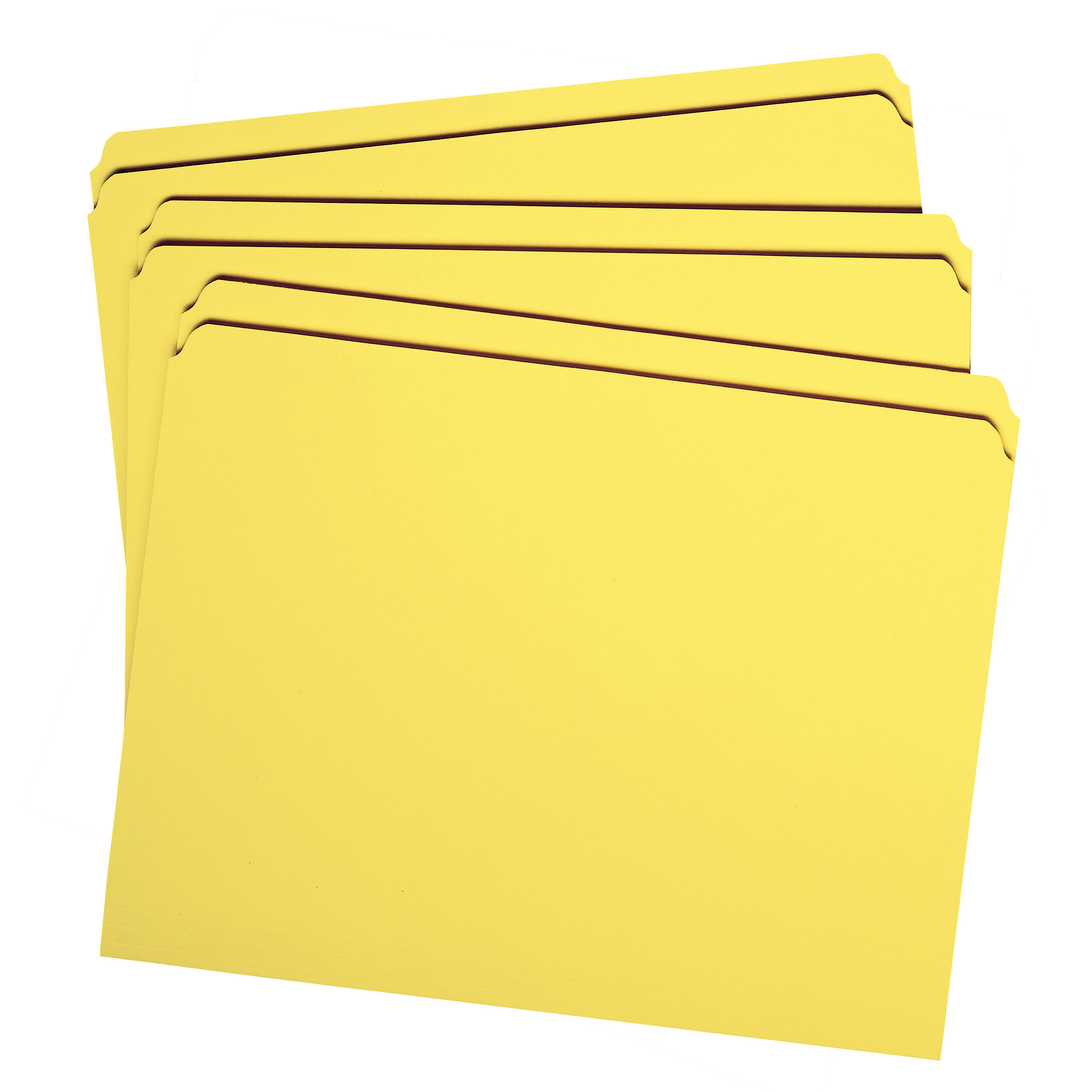 Smead 12910  File Folder, Reinforced Straight-Cut Tab, Letter Size, Yellow, 100 per Box (12910)
