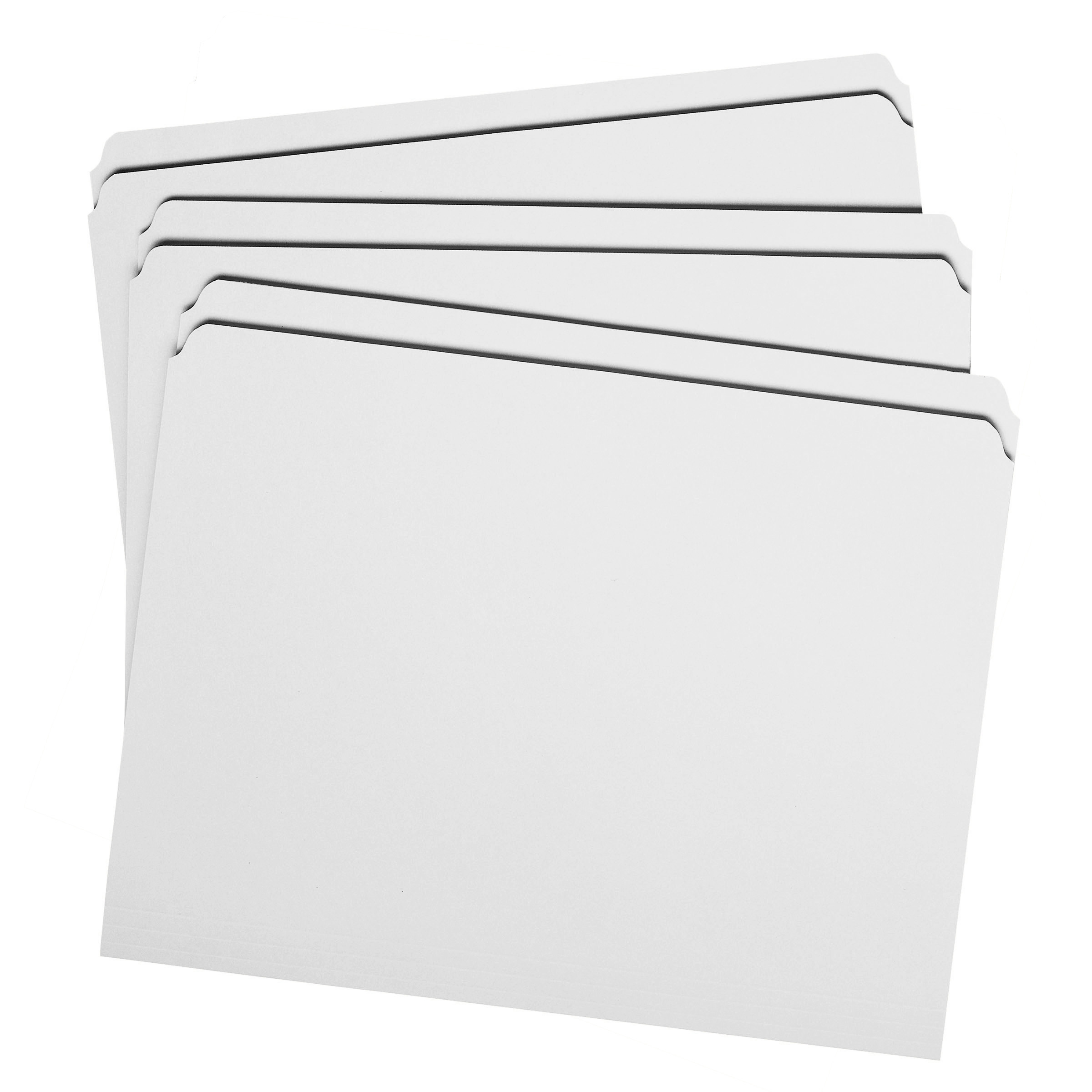 Smead 12810  File Folder, Reinforced Straight-Cut Tab, Letter Size, White, 100 per Box (12810)