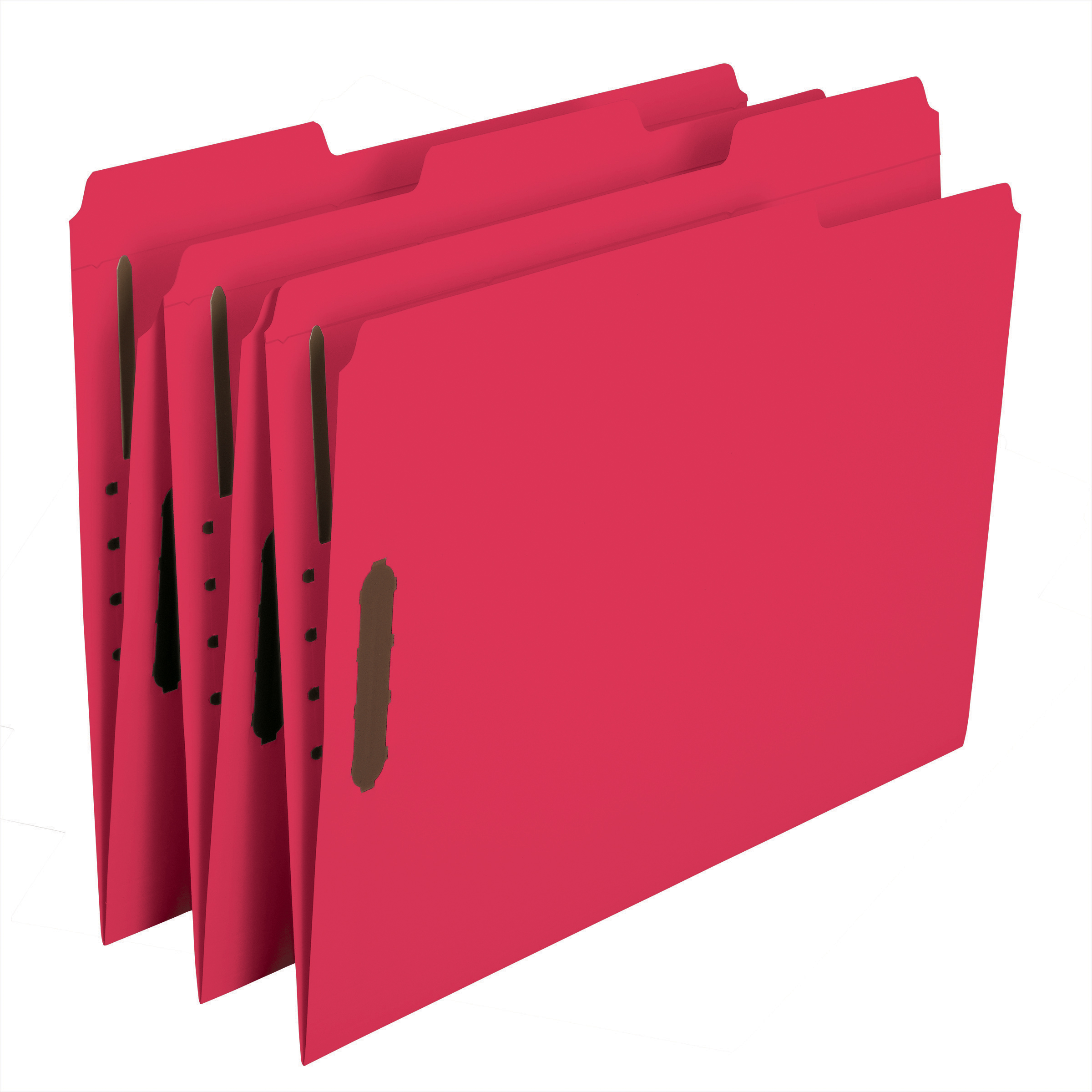 Smead 12740  Fastener File Folder, 2 Fasteners, Reinforced 1/3-Cut Tab, Letter Size, Red,  Total of 250