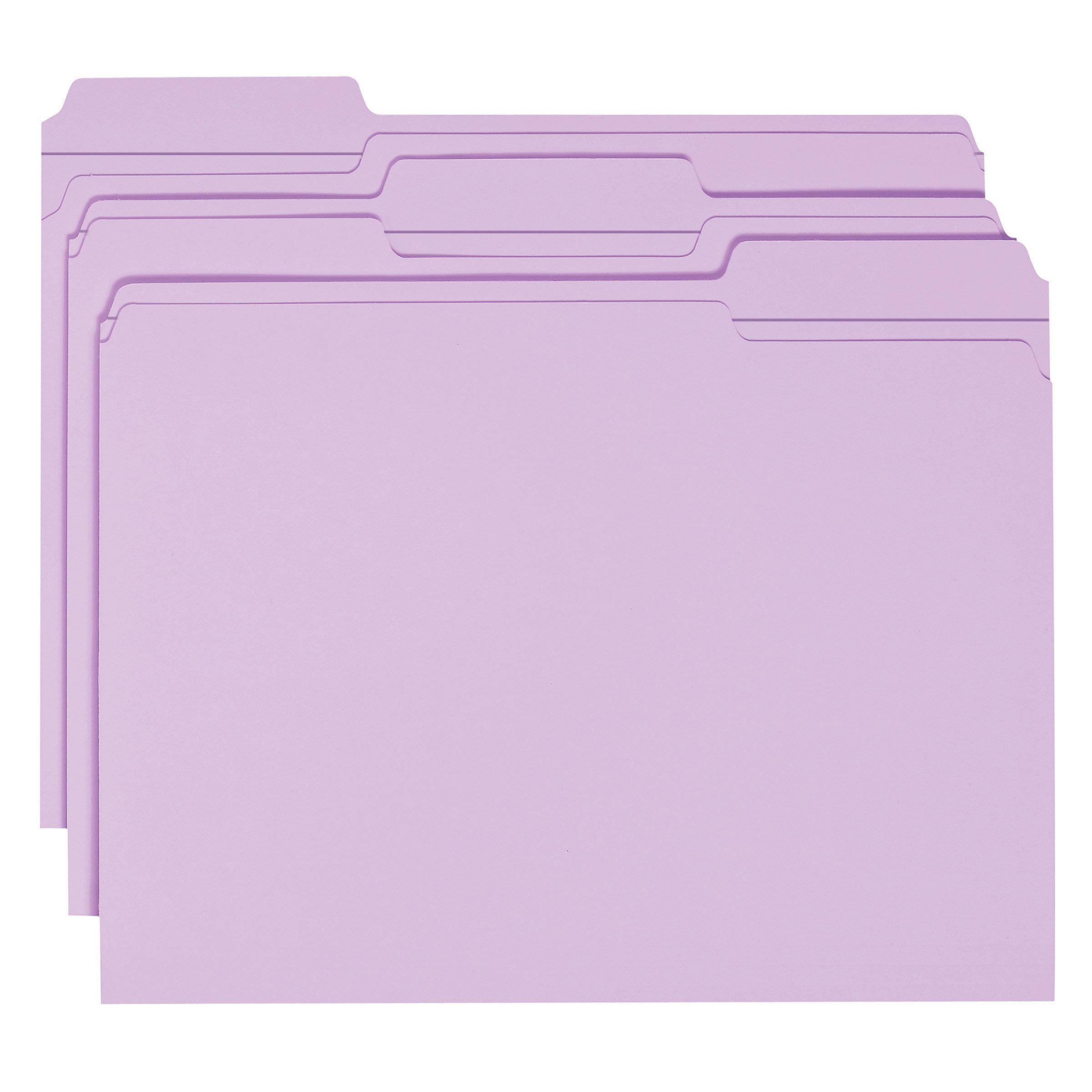 Smead 12434  File Folder, Reinforced 1/3-Cut Tab, Letter Size, Lavender, Total of 500