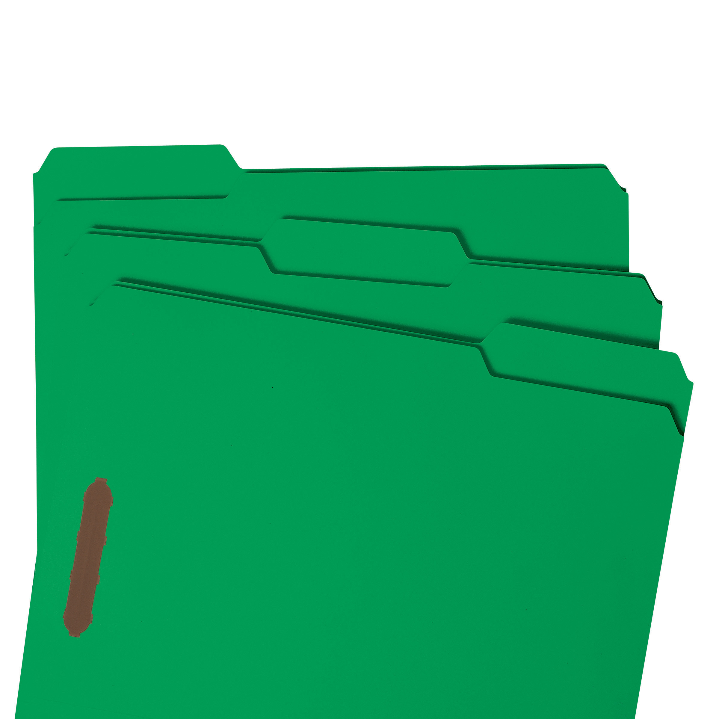 Smead 12140  Fastener File Folder, 2 Fasteners, Reinforced 1/3-Cut Tab, Letter Size, Green,  Total of 250
