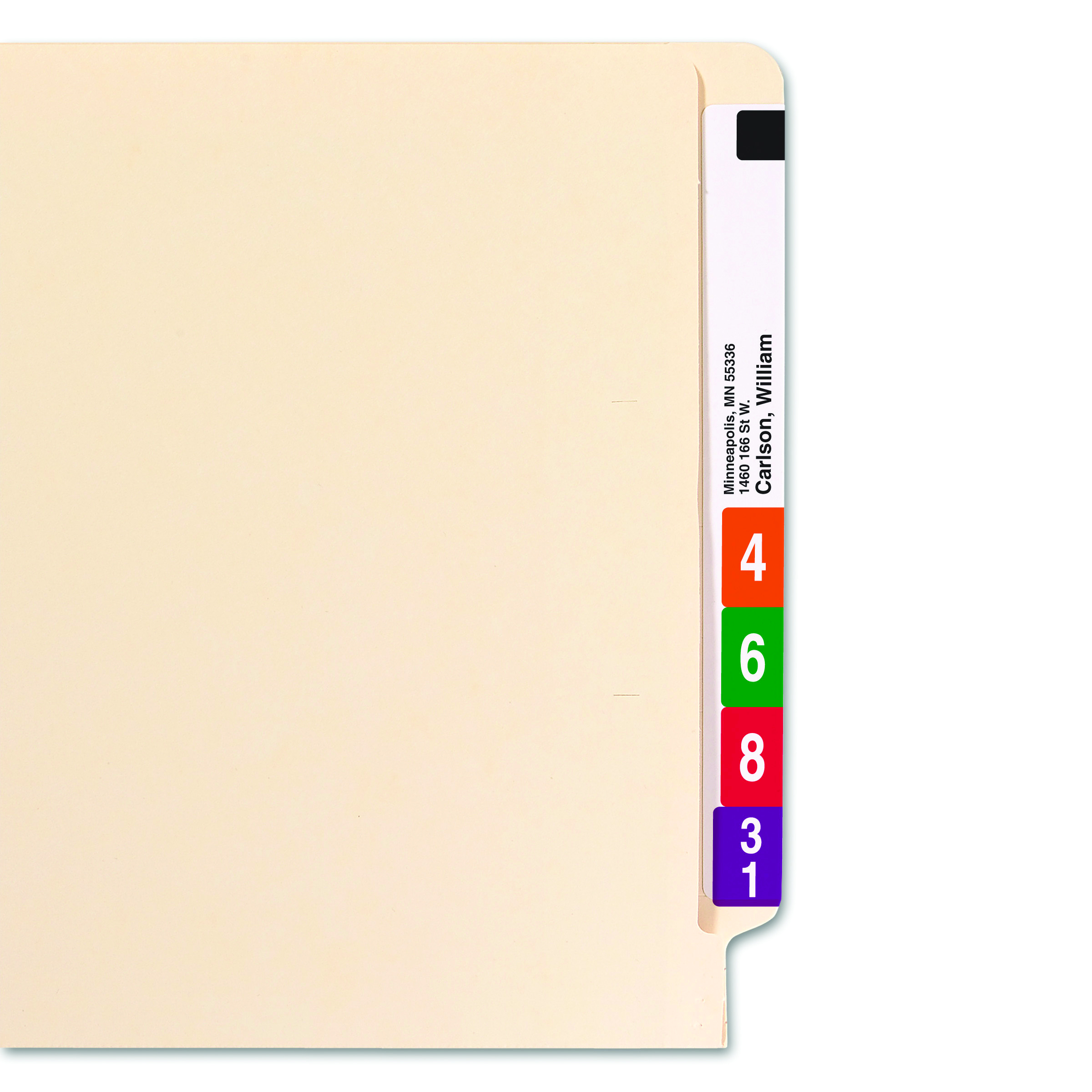 Smead 27100  End Tab File Folder, Straight-Cut Tab, Legal Size, Manila, Total of 500