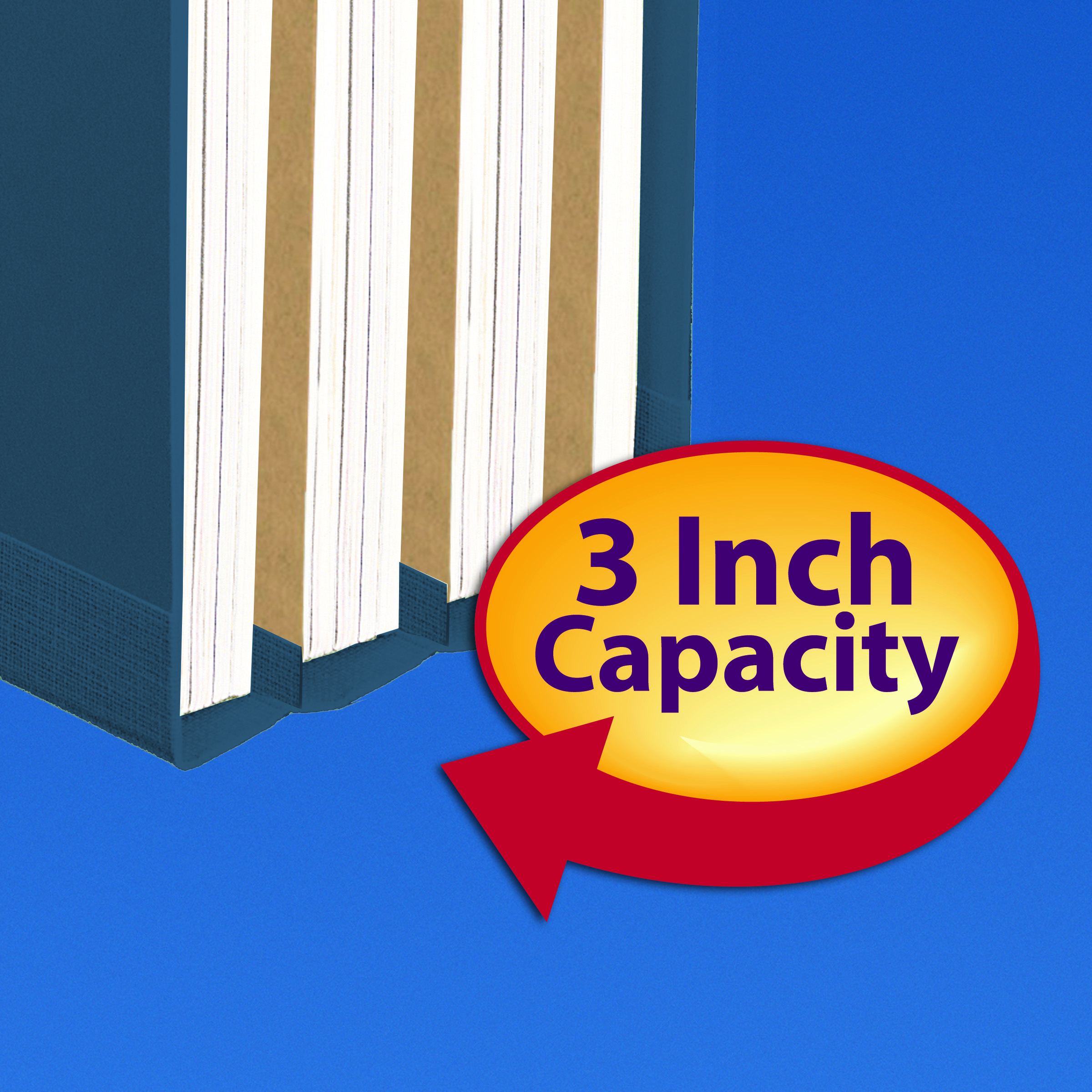 Smead 19096  Pressboard Classification File Folder with SafeSHIELD Fasteners, 3 Dividers, 3" Expansion, Legal Size, Dark Blue, 10 per Box (19096)