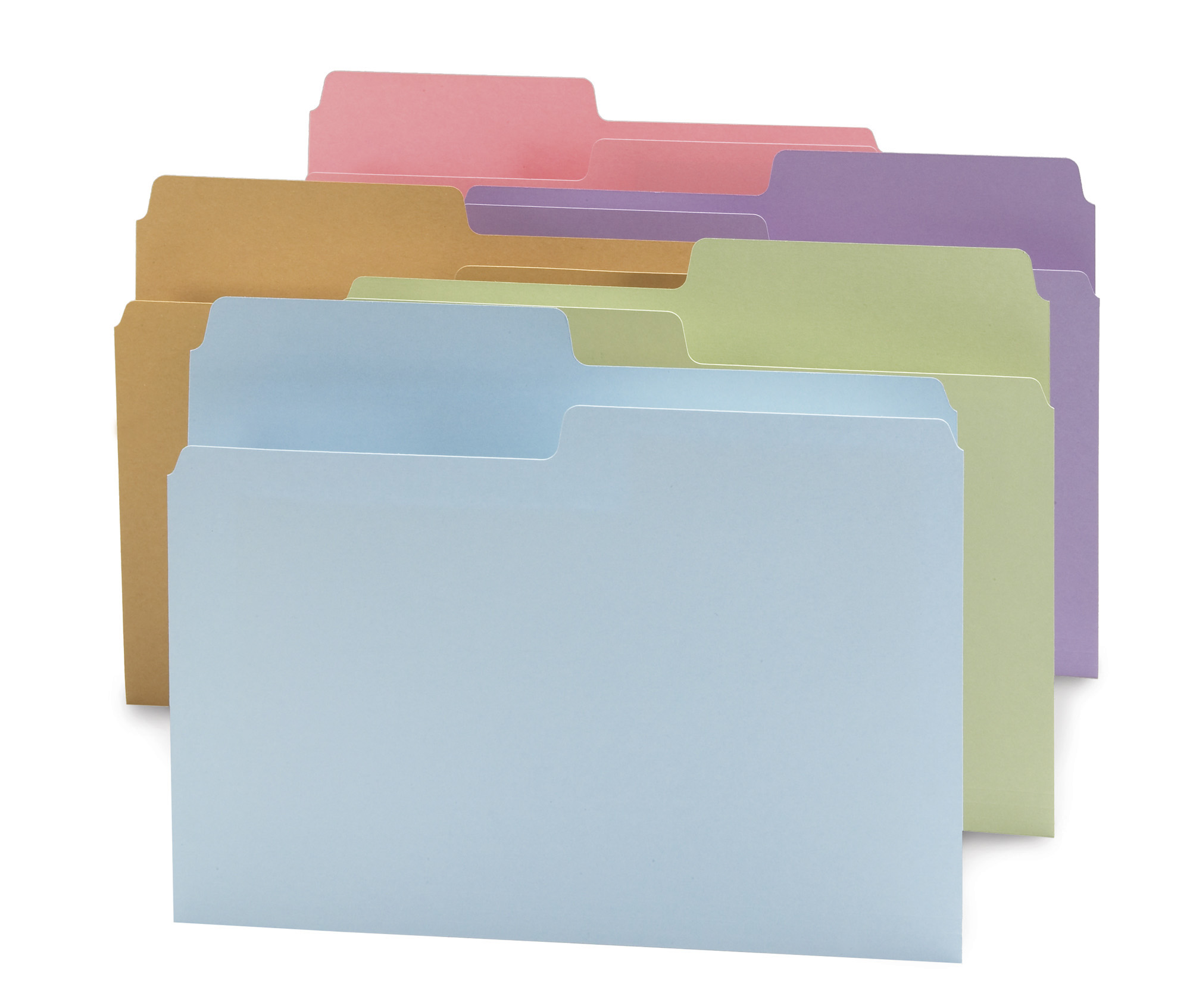 Smead 11906  SuperTab File Folder, Oversized 1/2-Cut Tab, Letter Size, Assorted Colors, 500/Carton (11906)