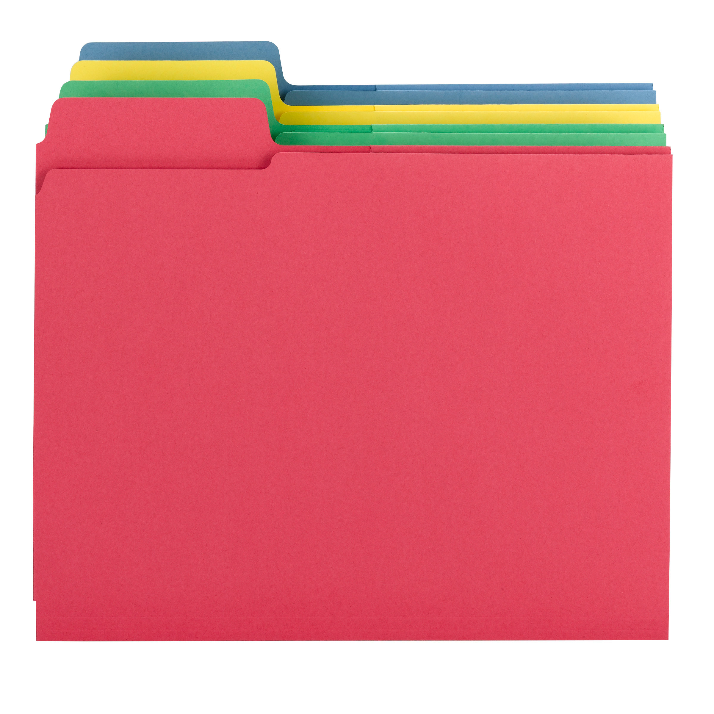 Smead 11905  3-in-1 SuperTab Section Folder, 1/3-Cut Oversized Tab, Letter Size, Assorted Colors, Carton of 120