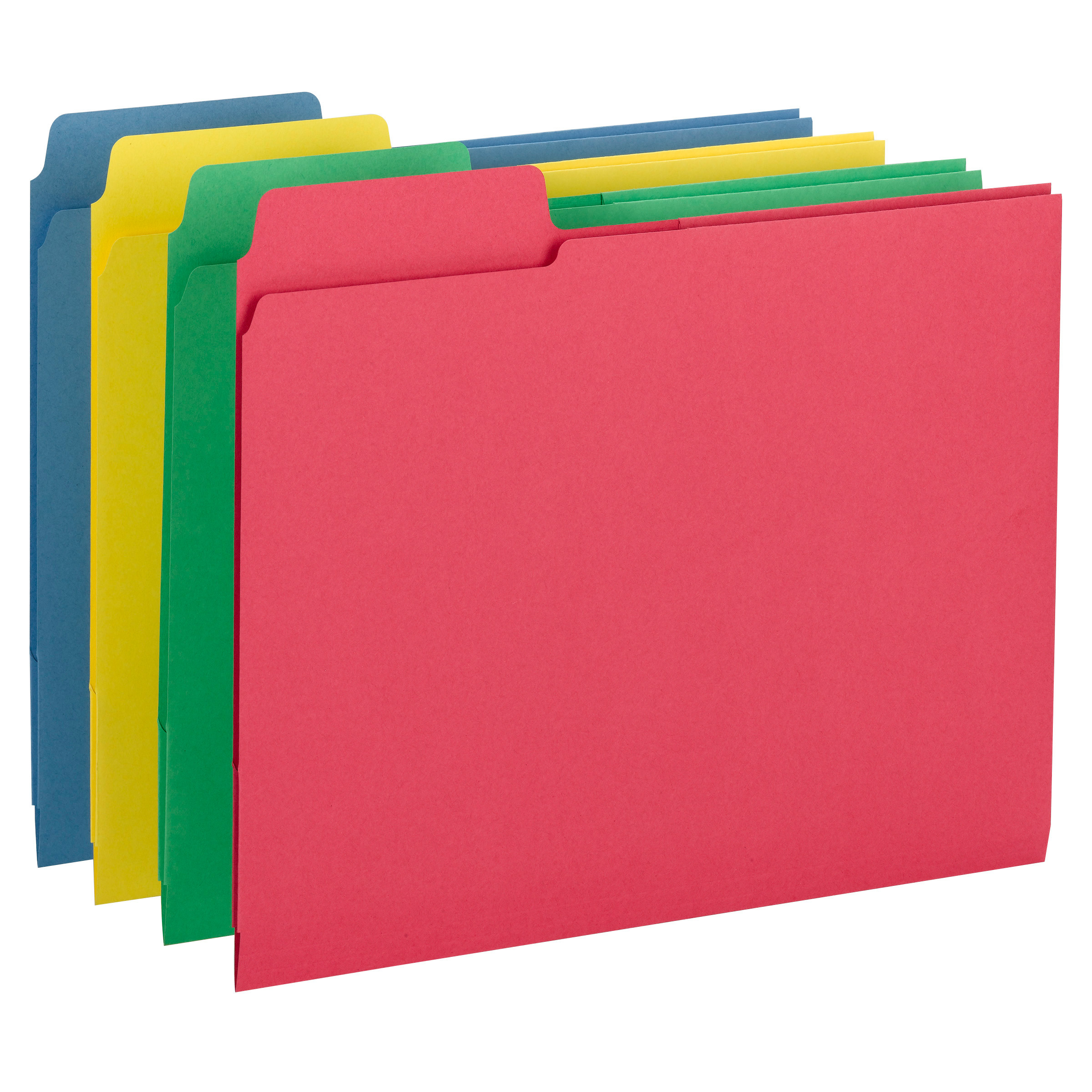 Smead 11905  3-in-1 SuperTab Section Folder, 1/3-Cut Oversized Tab, Letter Size, Assorted Colors, Carton of 120
