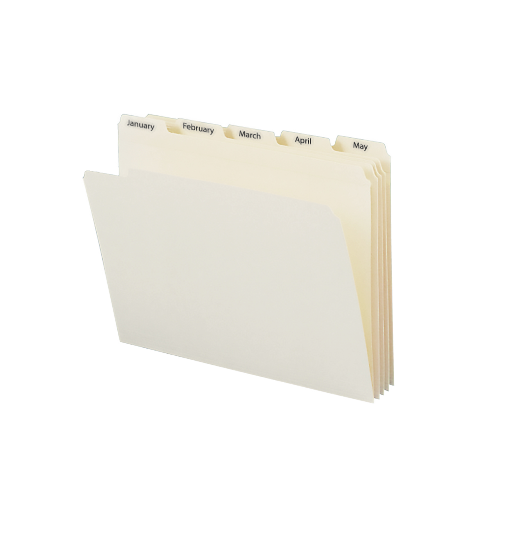 Smead 11765  Indexed File Folder Set, Monthly (Jan-Dec) Folders, Reinforced 1/5-Cut Tab, Letter Size, Manila, 12 per Set (11765)