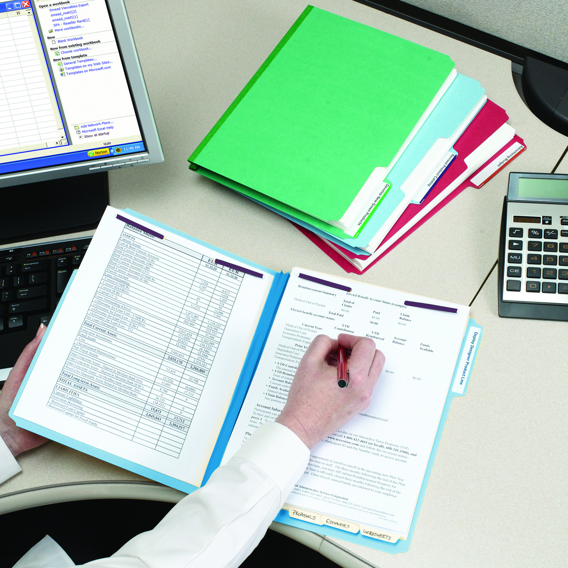 Smead 19937  Pressboard File Folder with SafeSHIELD Fasteners, 2 Fasteners, 1/3-Cut Tab, 2" Expansion, Legal Size, Blue, 25 per Box (19937)