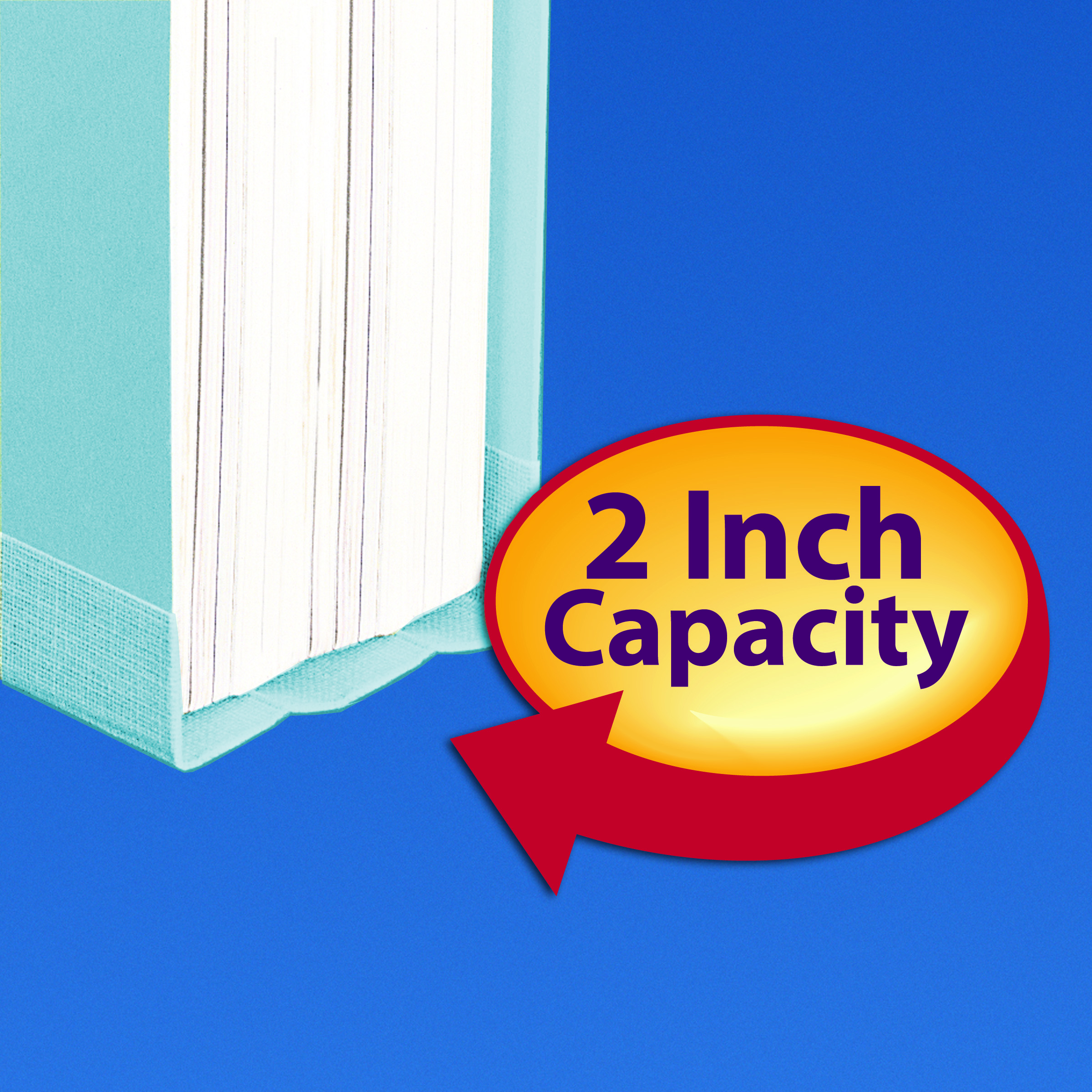 Smead 19937  Pressboard File Folder with SafeSHIELD Fasteners, 2 Fasteners, 1/3-Cut Tab, 2" Expansion, Legal Size, Blue, 25 per Box (19937)