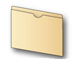 Acme Brand File Jackets - 11 Pt. Manila - 9" High Front - Letter Size - Flat/No Expansion, Closed 3 Sides - 50/Box