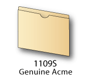 Acme Brand File Jackets - 11 Pt. Manila - 9" High Front - Letter Size - Flat/No Expansion, Closed 3 Sides - 50/Box