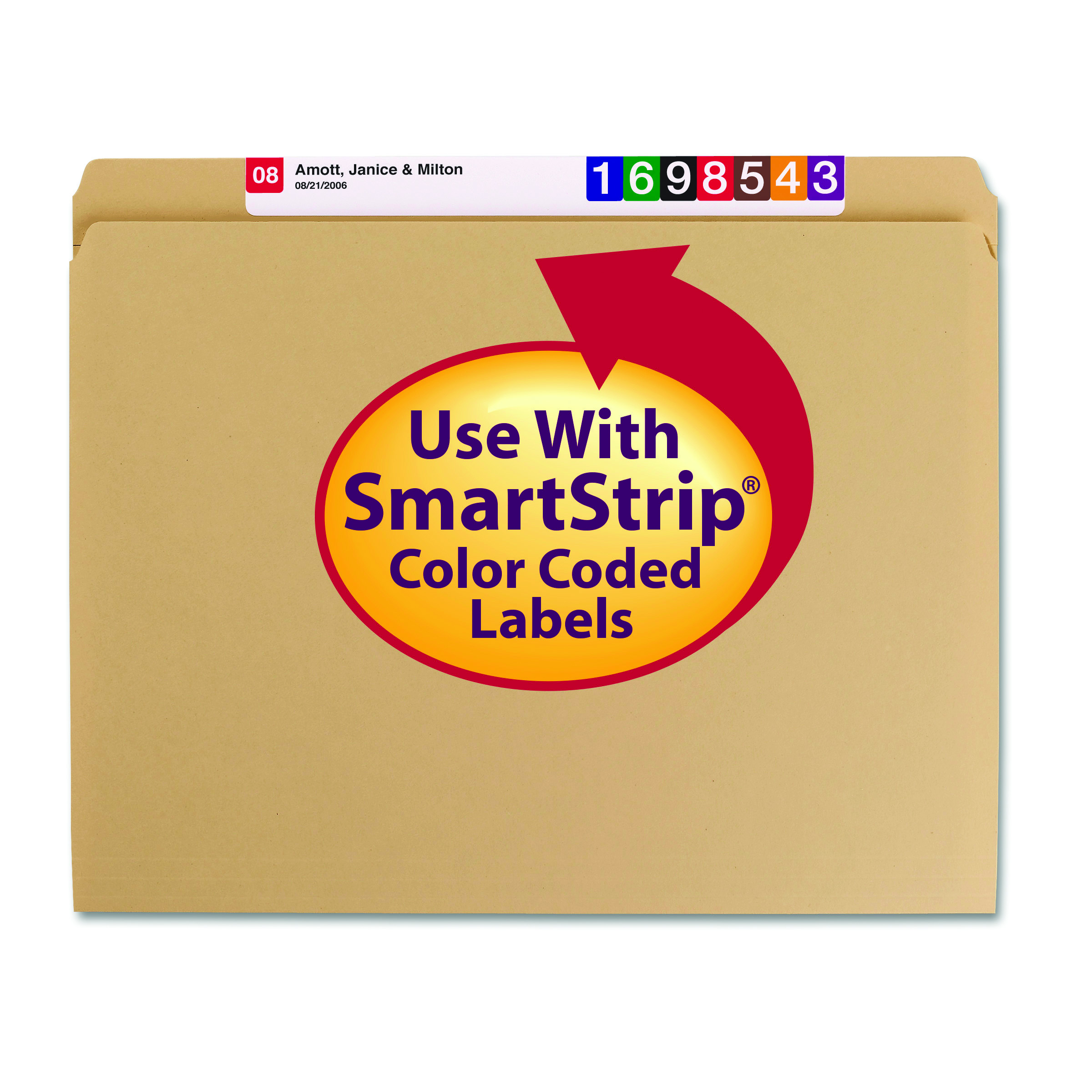 Smead 10710  File Folder, Reinforced Straight-Cut Tab, Letter Size, Kraft, 100 Per Box (10710)