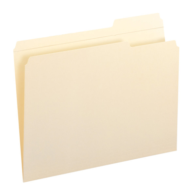 Smead 10337  Top Tab File Folders, Reinforced 1/3-Cut Tab in Right Position Only, Letter Size, 11 Pt. Manila,  Total of 500