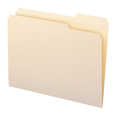 Smead 10337  Top Tab File Folders, Reinforced 1/3-Cut Tab in Right Position Only, Letter Size, 11 Pt. Manila,  Total of 500