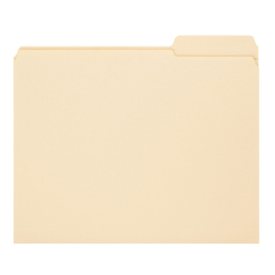 Smead 10337  Top Tab File Folders, Reinforced 1/3-Cut Tab in Right Position Only, Letter Size, 11 Pt. Manila,  Total of 500