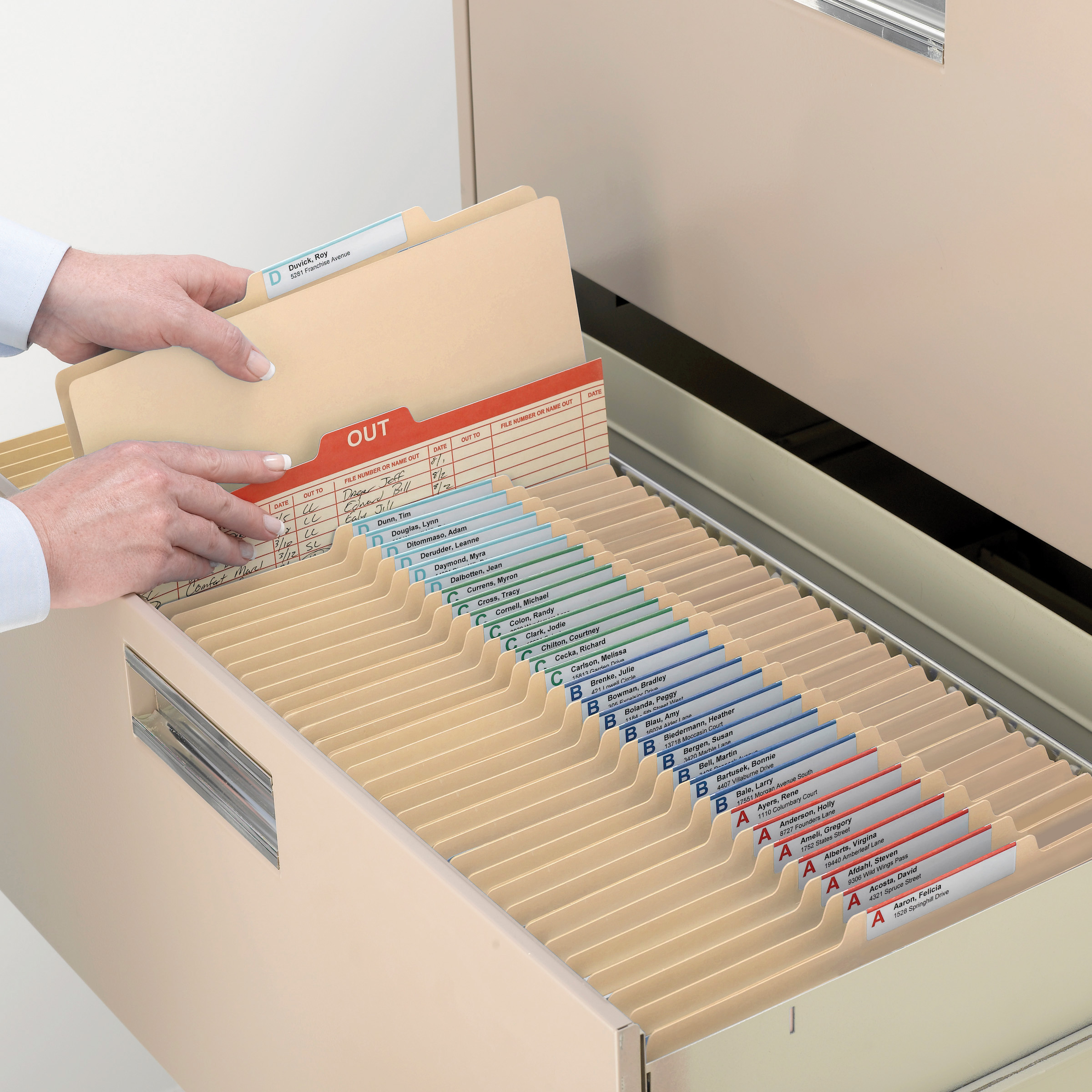 Smead 14000  Classification File Folder, 2 Divider, 2" Expansion, Letter Size, Manila, Total of 50