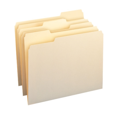 Smead 10330  Manila File Folder, 1/3-Cut Tab, Letter Size, Manila,  Total of 500
