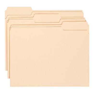 Smead 10330  Manila File Folder, 1/3-Cut Tab, Letter Size, Manila,  Total of 500
