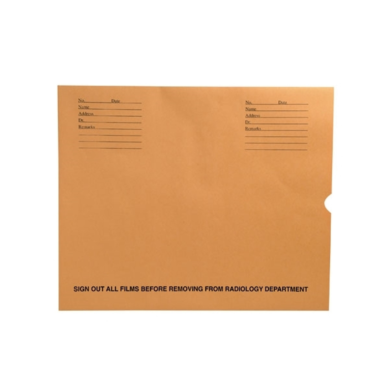 Medical Folder Heavy Duty Negative Preservers- Open End.  32 lb. Brown Kraft Stock, 250 Negative Preservers per Carton, Size 14 1/2 X 17 1/2