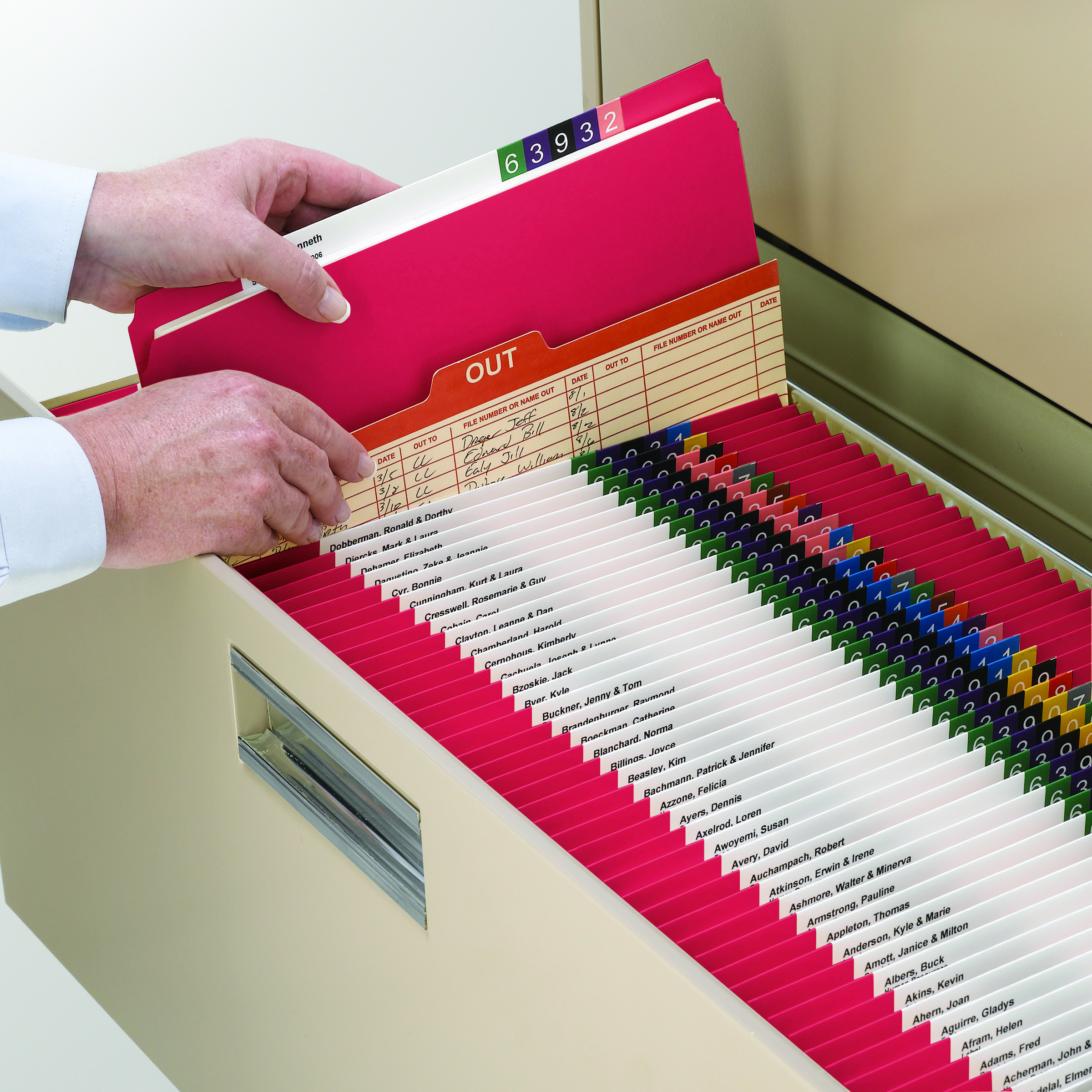 Smead 17710  File Folder, Reinforced Straight-Cut Tab, Legal Size, Red, 100 per Box (17710)