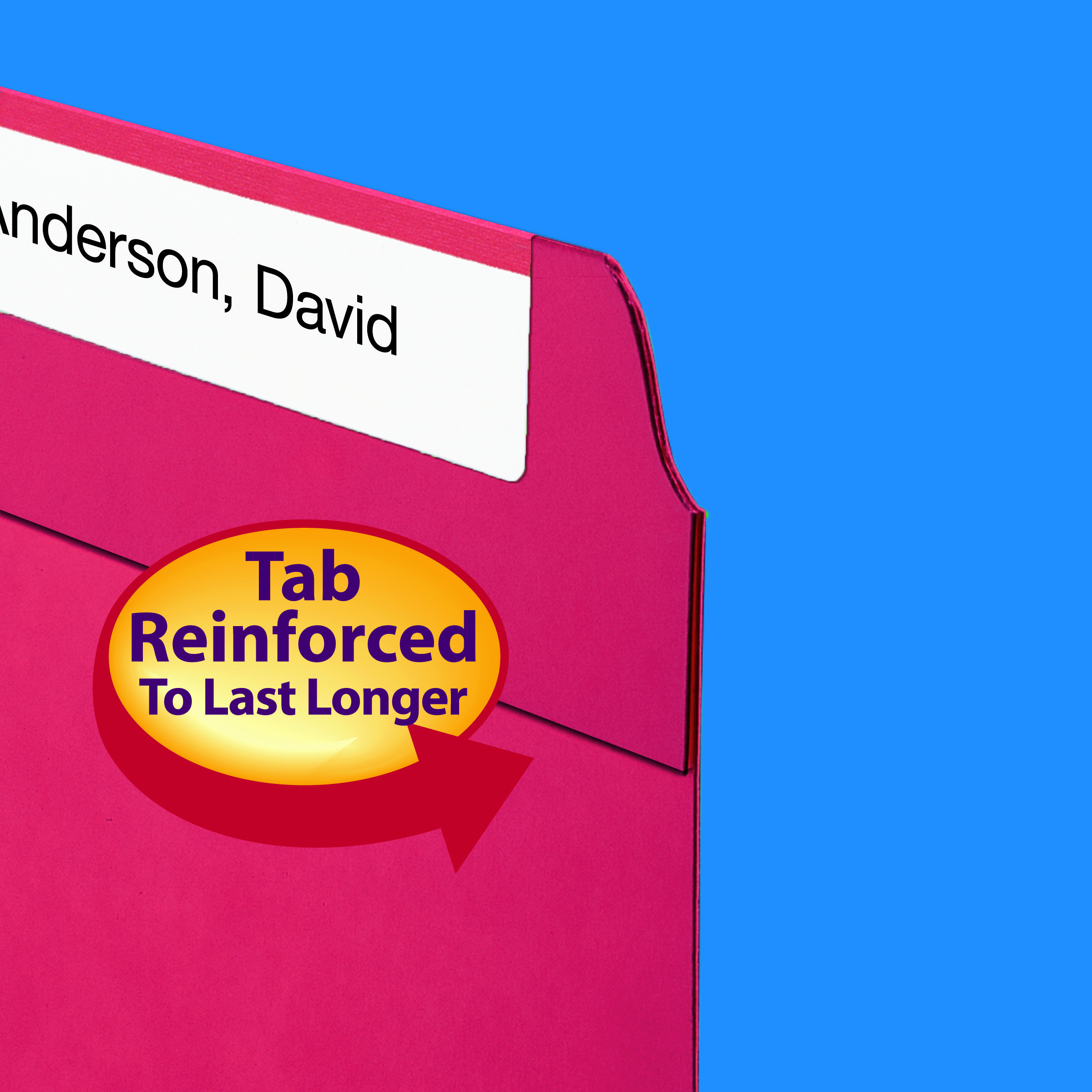 Smead 17710  File Folder, Reinforced Straight-Cut Tab, Legal Size, Red, 100 per Box (17710)