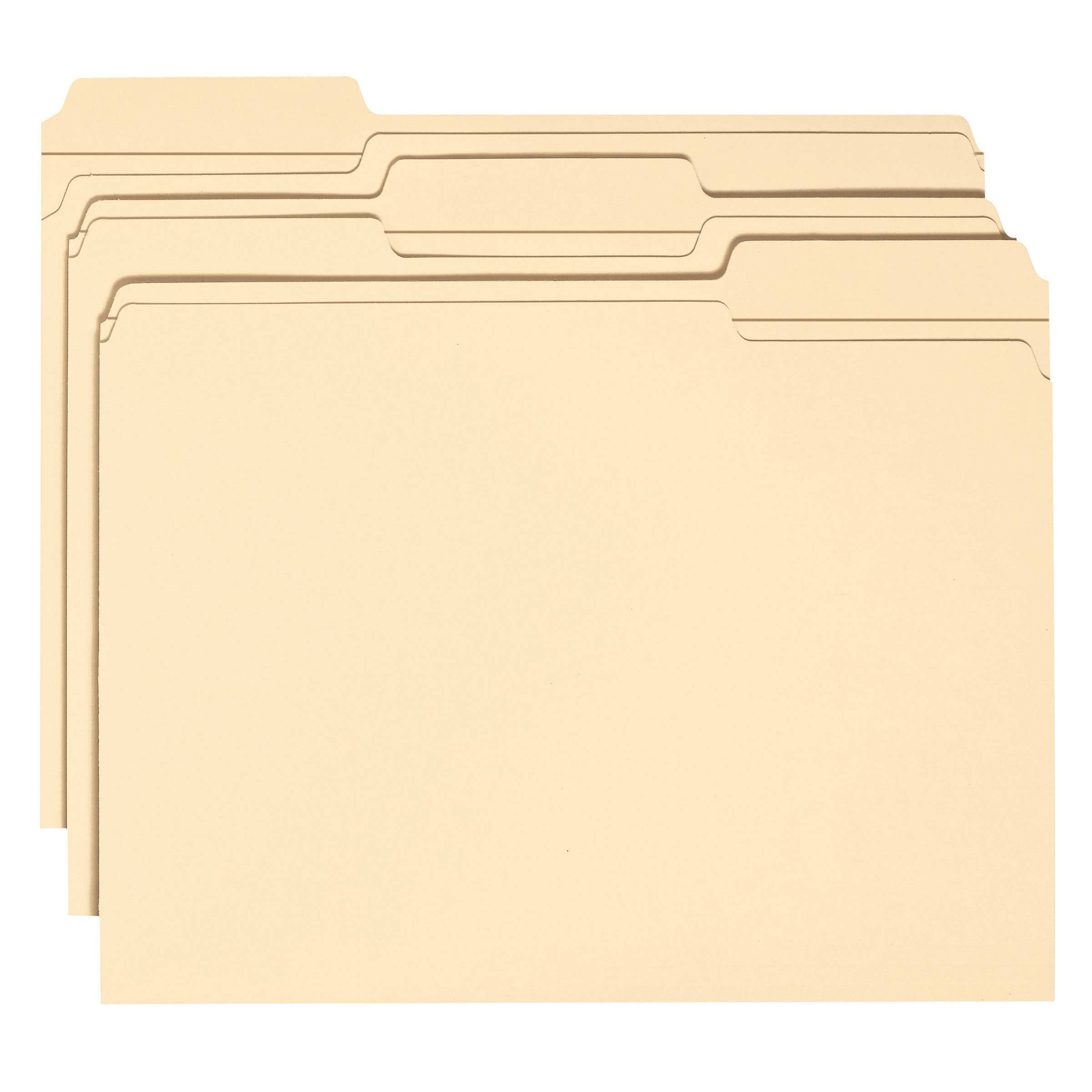 Smead 14595  Top Tab Folder with 2 Fasteners -  Reinforced 1/3-Cut Tabs, 1-1/2" Expansion, Letter Size, 14 PT. Manila, 50 per Box (14595)
