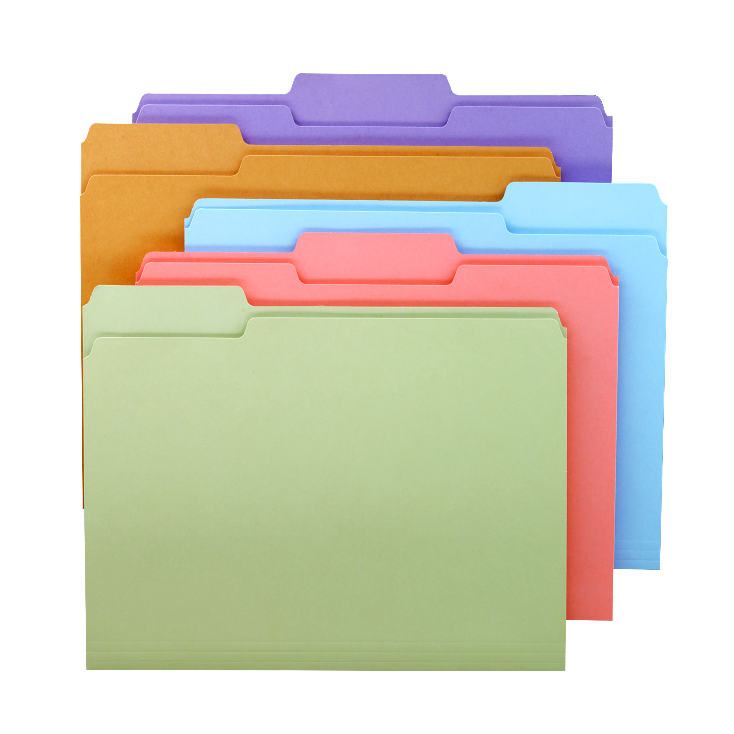 Smead 11953  File Folder, 1/3-Cut Tab, Letter Size, Assorted Colors, 100 per Box, (11953)