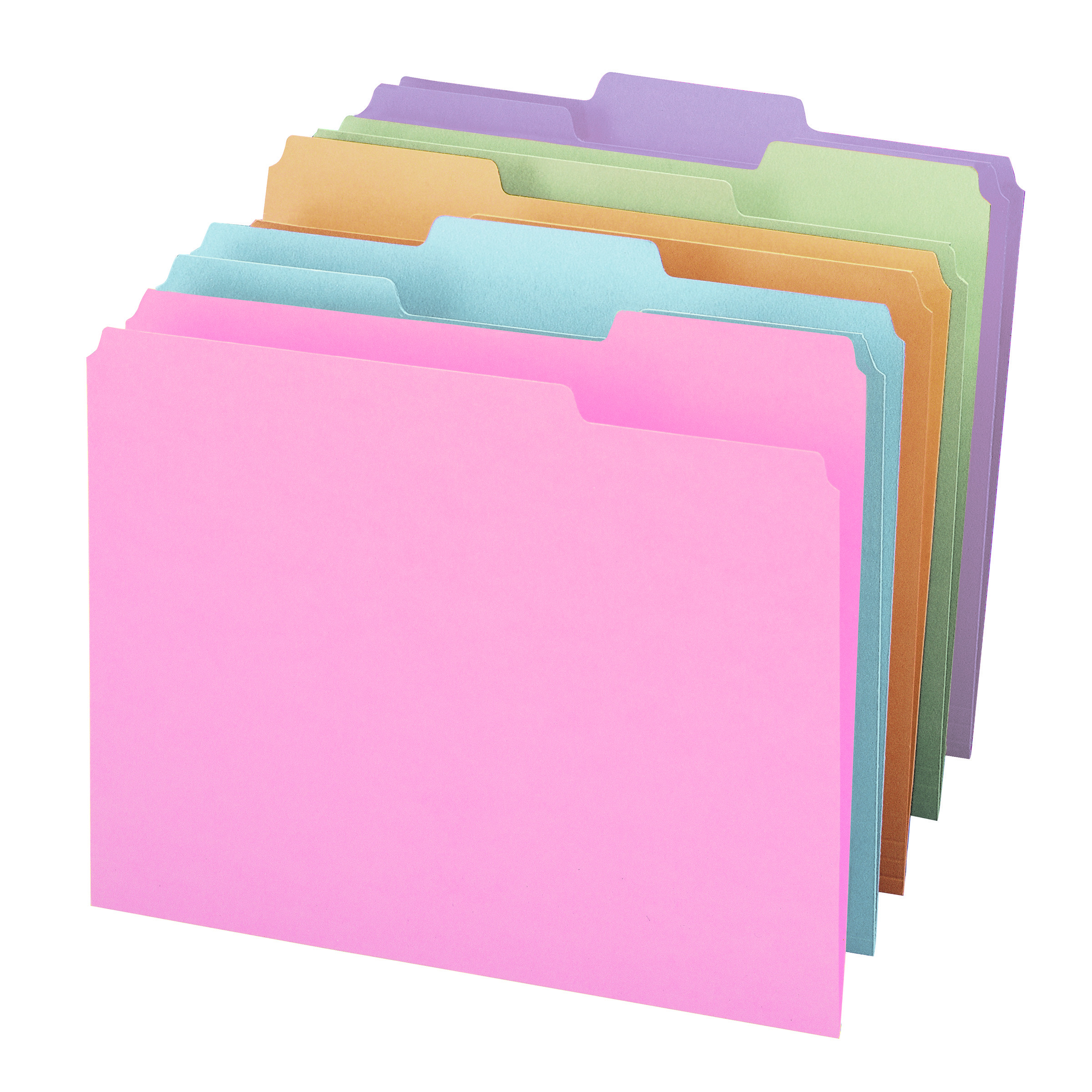 Smead 11953  File Folder, 1/3-Cut Tab, Letter Size, Assorted Colors, 100 per Box, (11953)