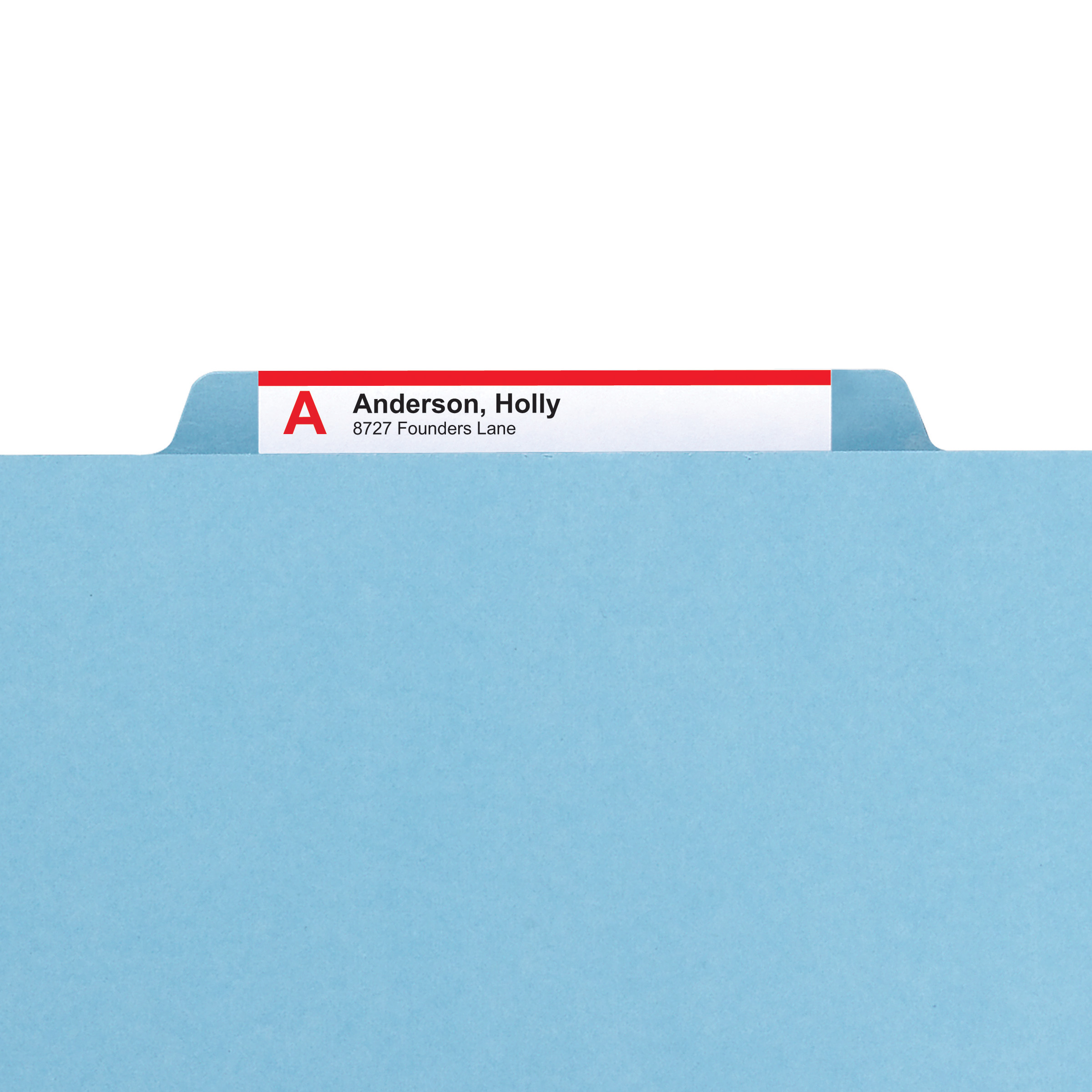 Smead 14021  100% Recycled Pressboard Classification File Folder, 2 Dividers, 2" Expansion, Letter Size, Blue, 10 per Box (14021)