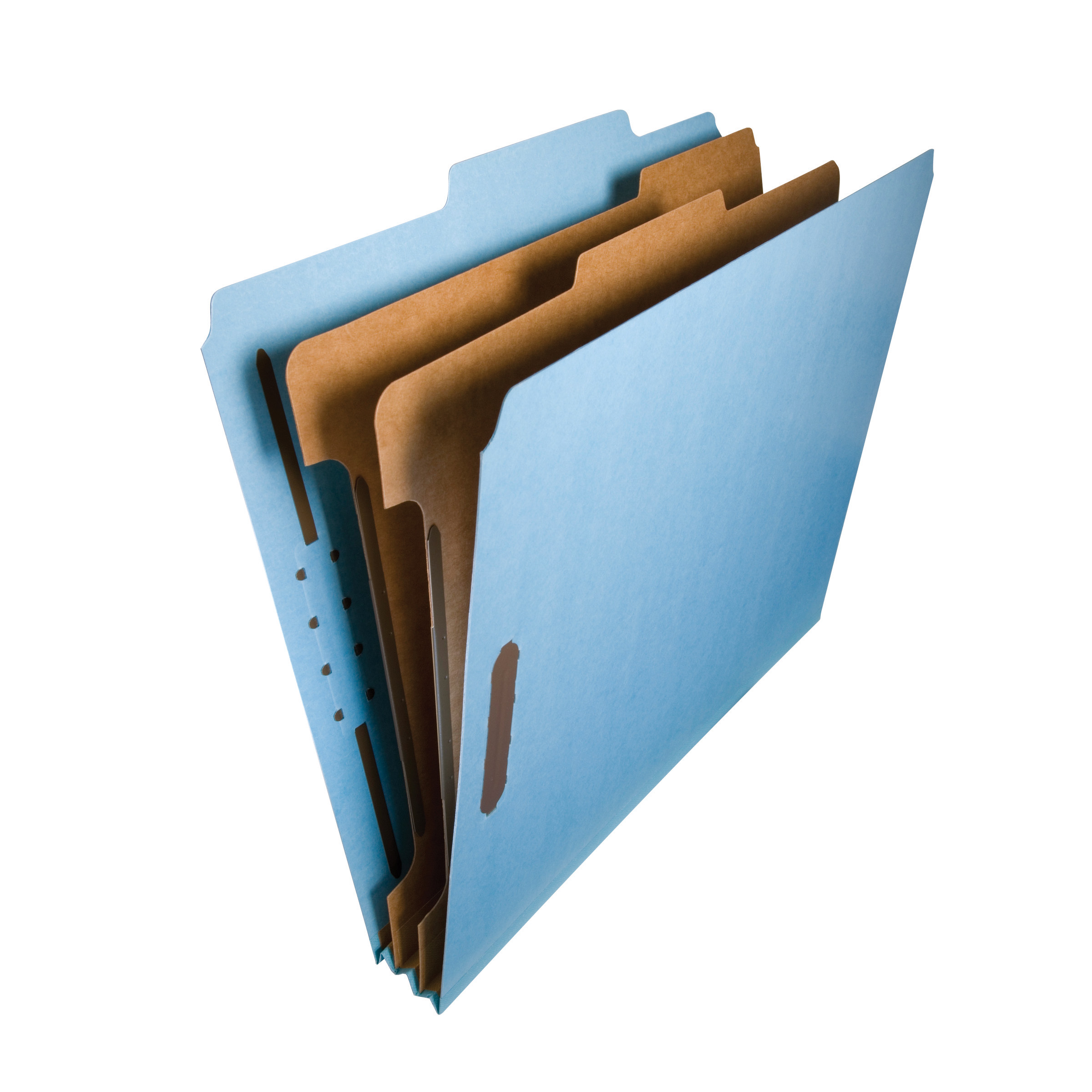 Smead 14021  100% Recycled Pressboard Classification File Folder, 2 Dividers, 2" Expansion, Letter Size, Blue, 10 per Box (14021)